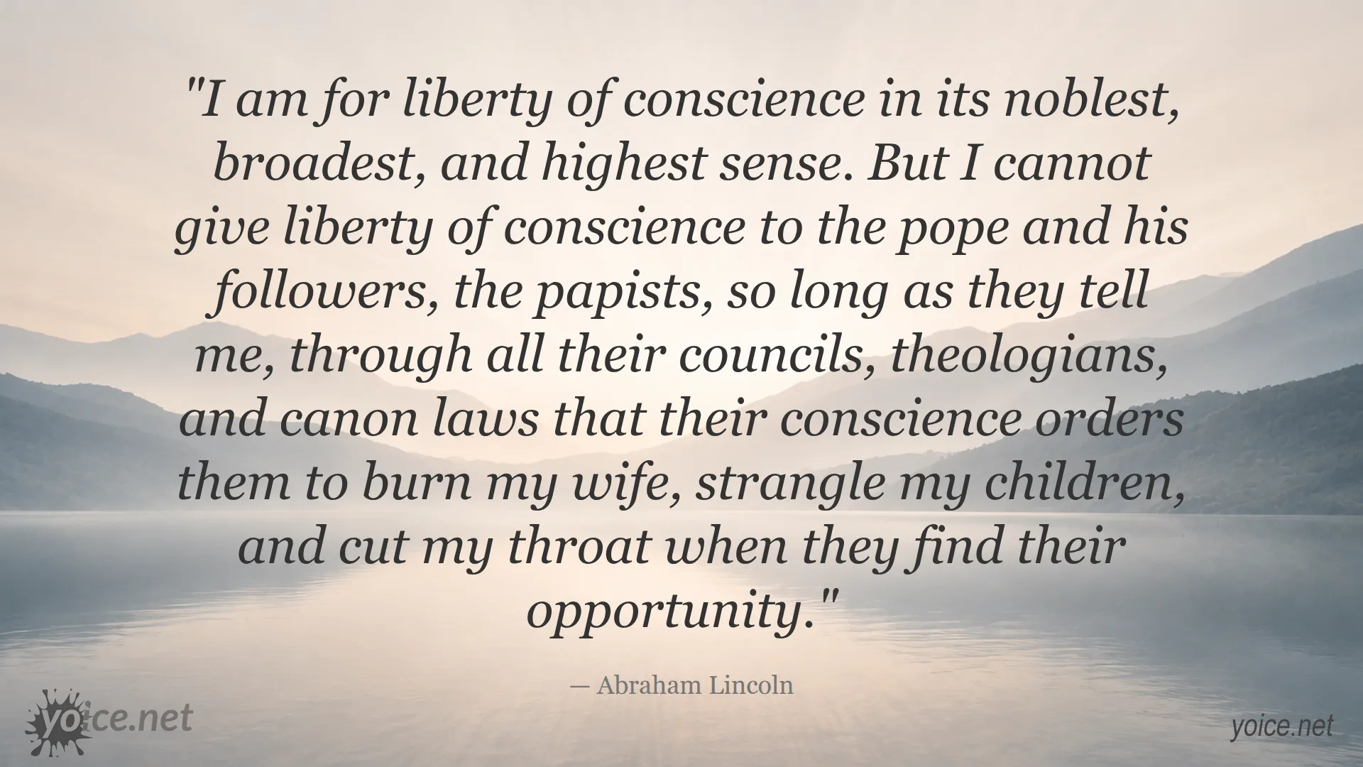 Quote about liberty of conscience by Abraham Lincoln