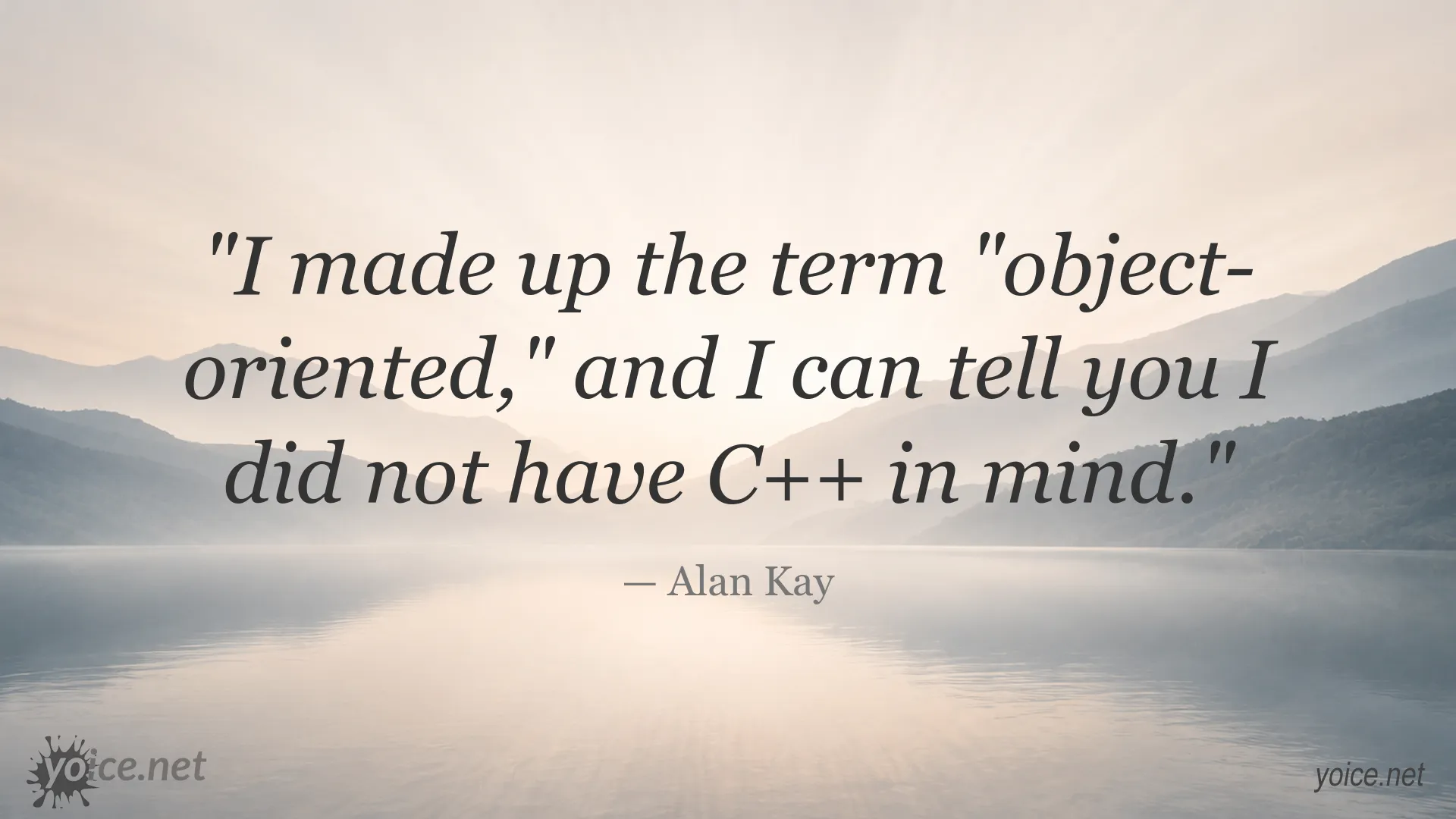 Alan Kay quote about the origins of object-oriented programming