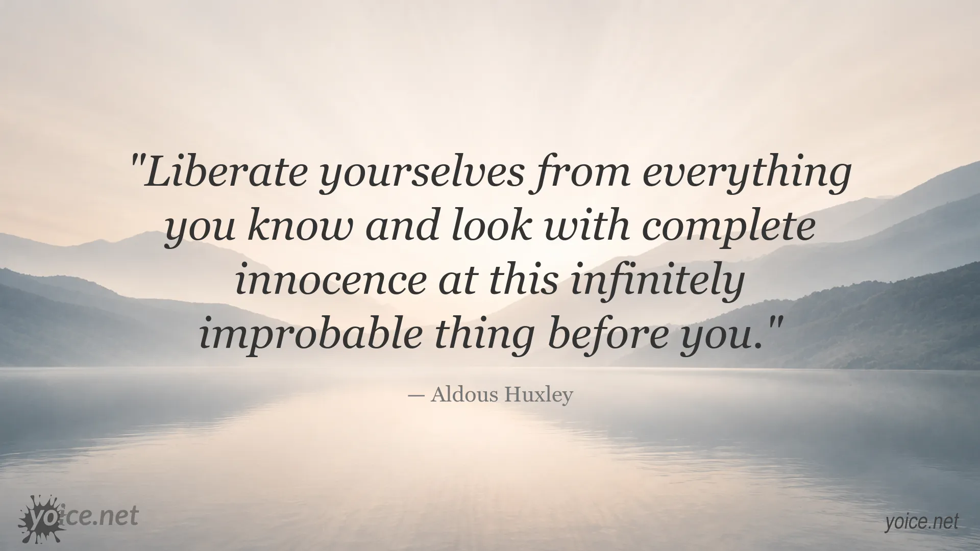 Aldous Huxley quote image about openness, innocence, and wonder