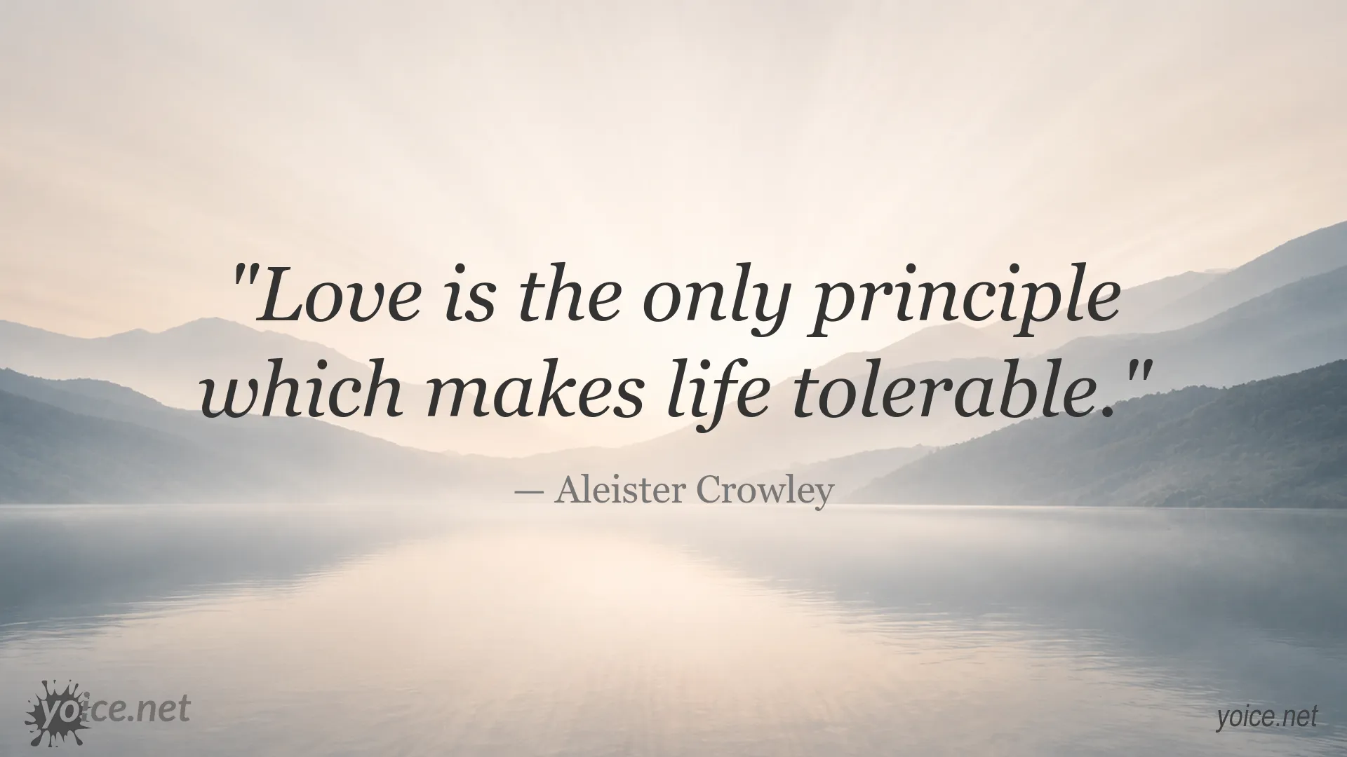 Inspirational love quote by Aleister Crowley