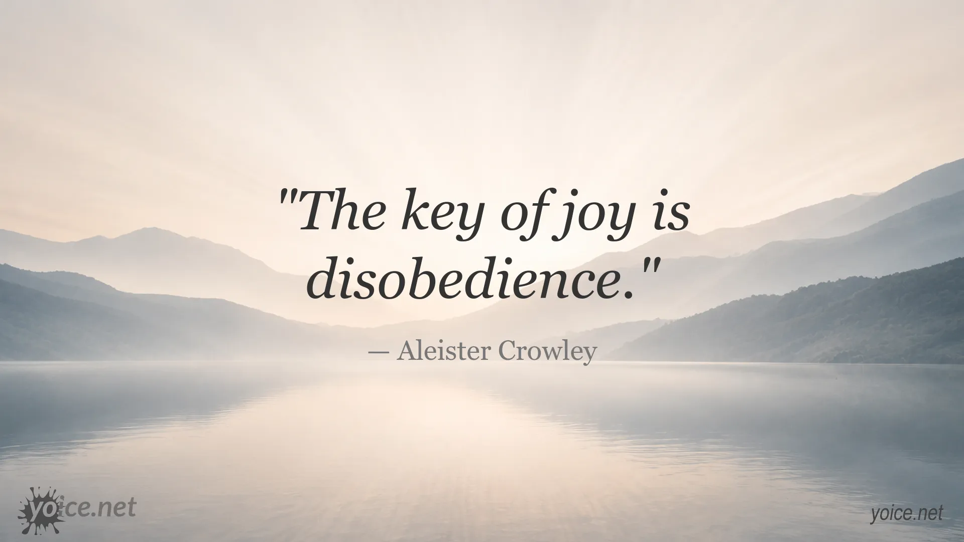 Inspirational quote image featuring Aleister Crowley