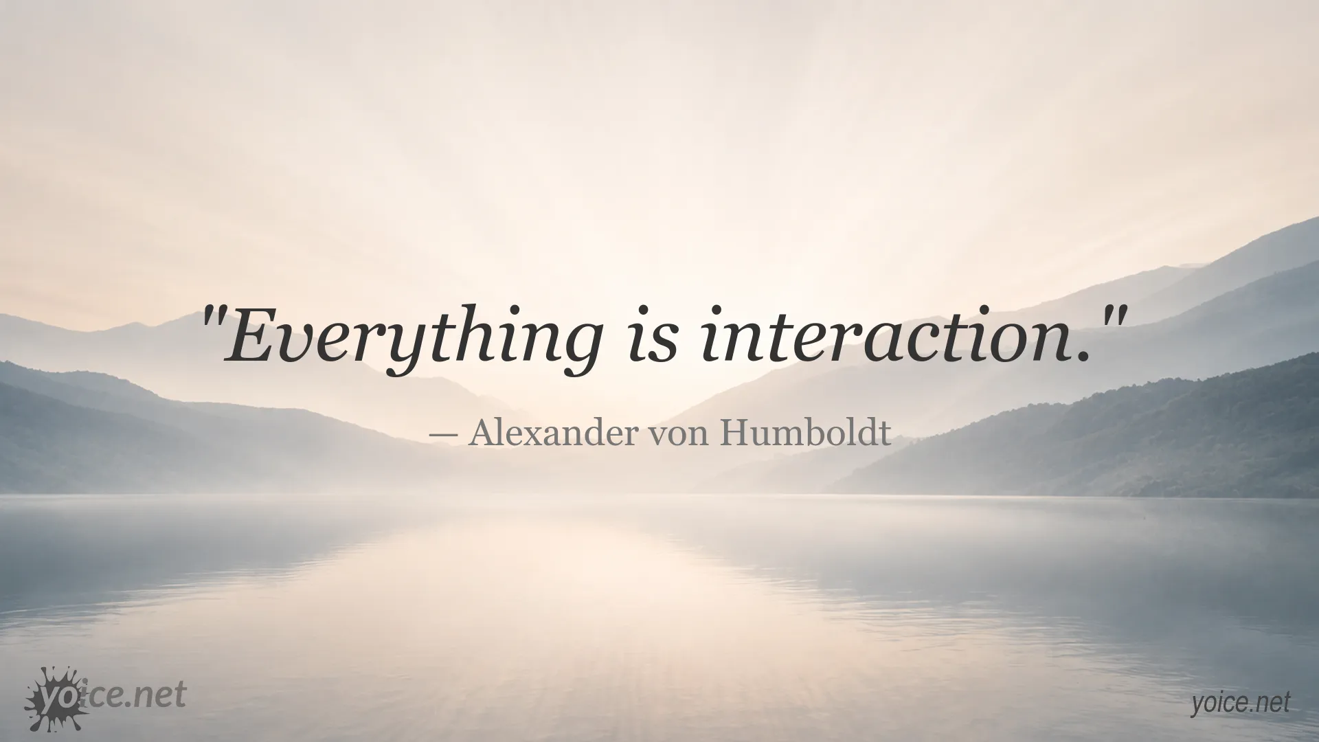 Inspirational quote image featuring Alexander von Humboldt