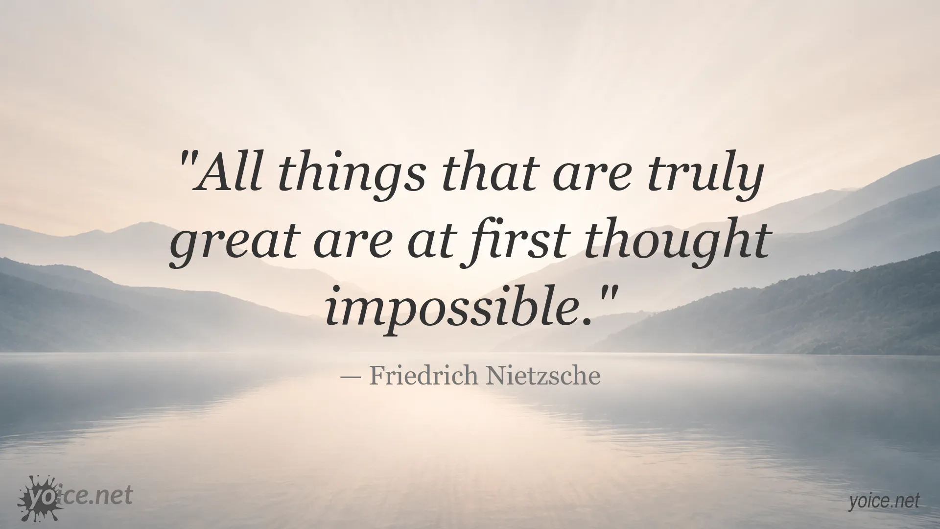 Friedrich Nietzsche quote image about all things that are truly great