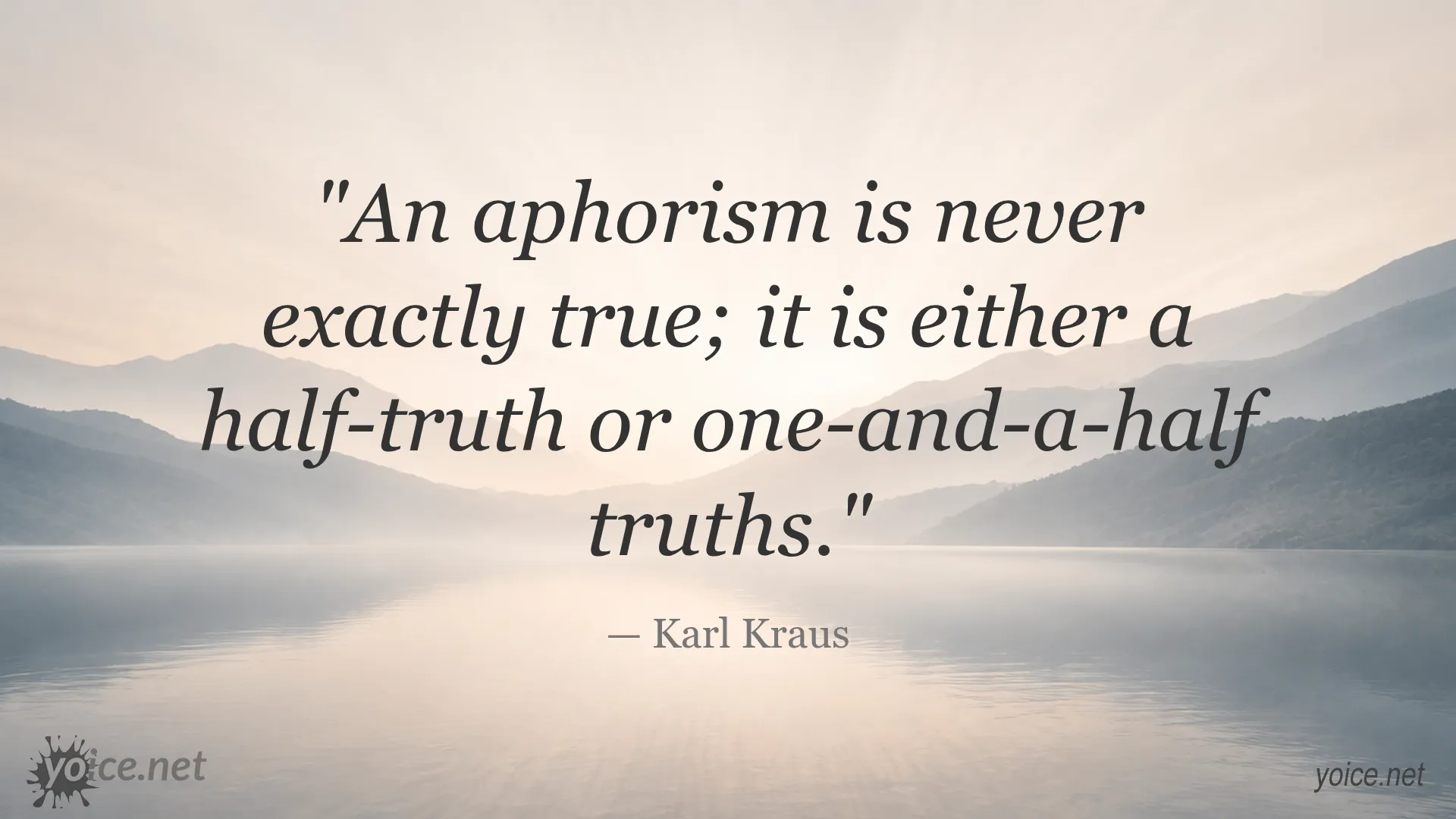 Aphorism on truth quote by Karl Kraus