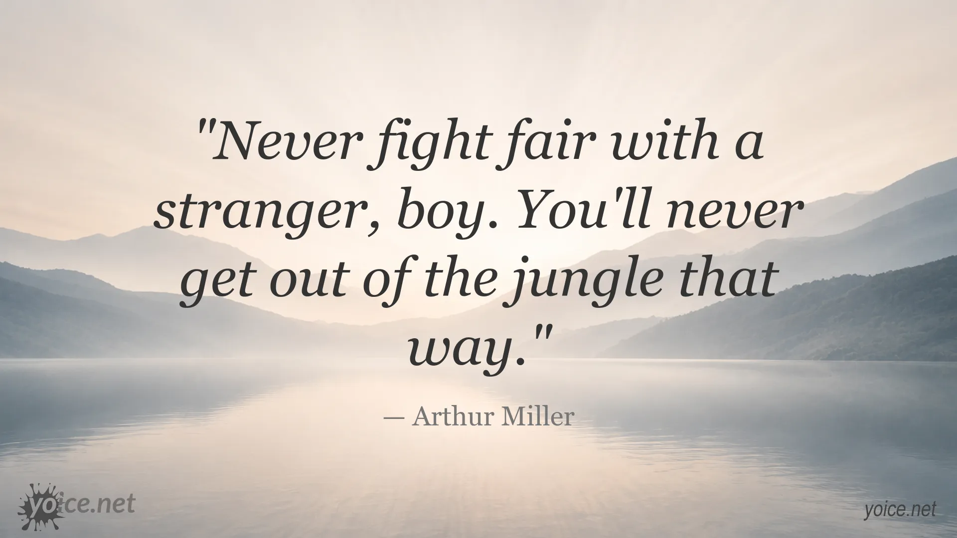 Inspirational quote image attributed to Arthur Miller