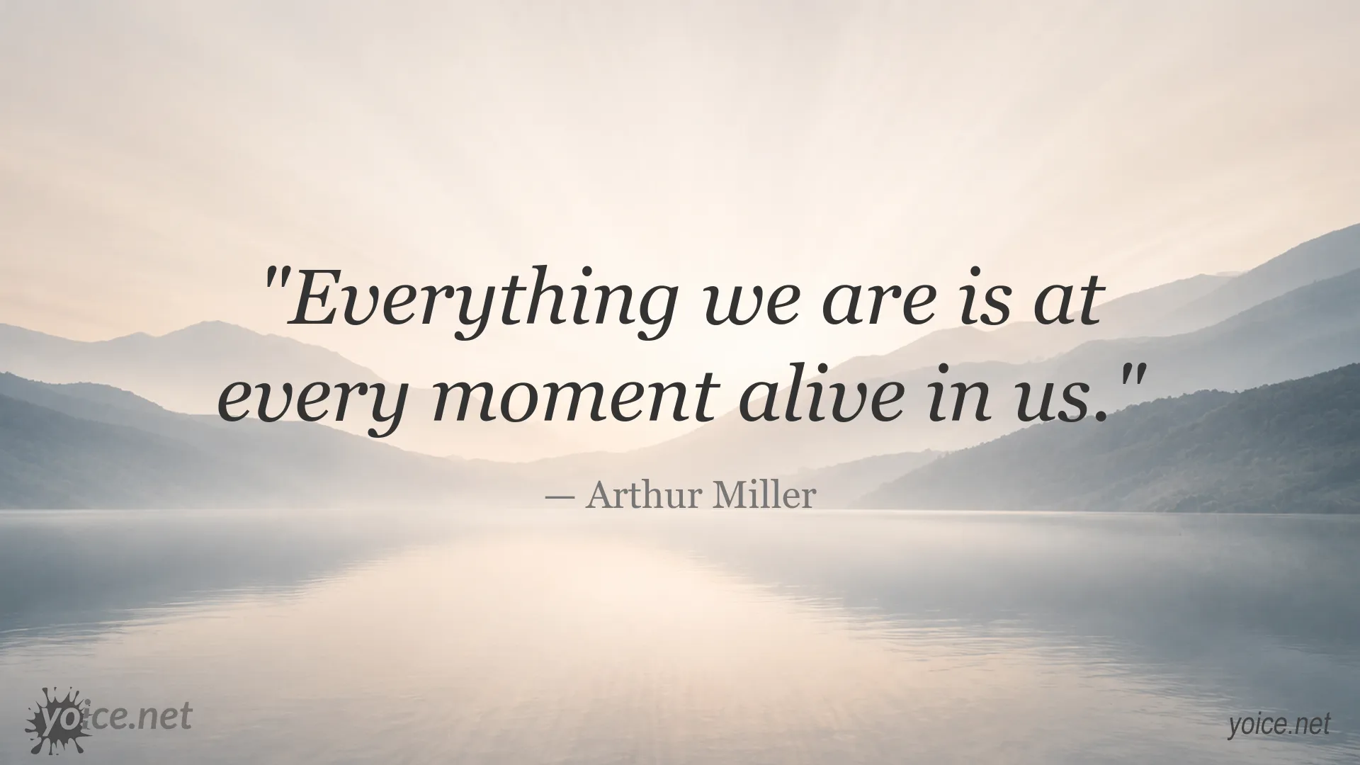 Inspirational quote image featuring Arthur Miller