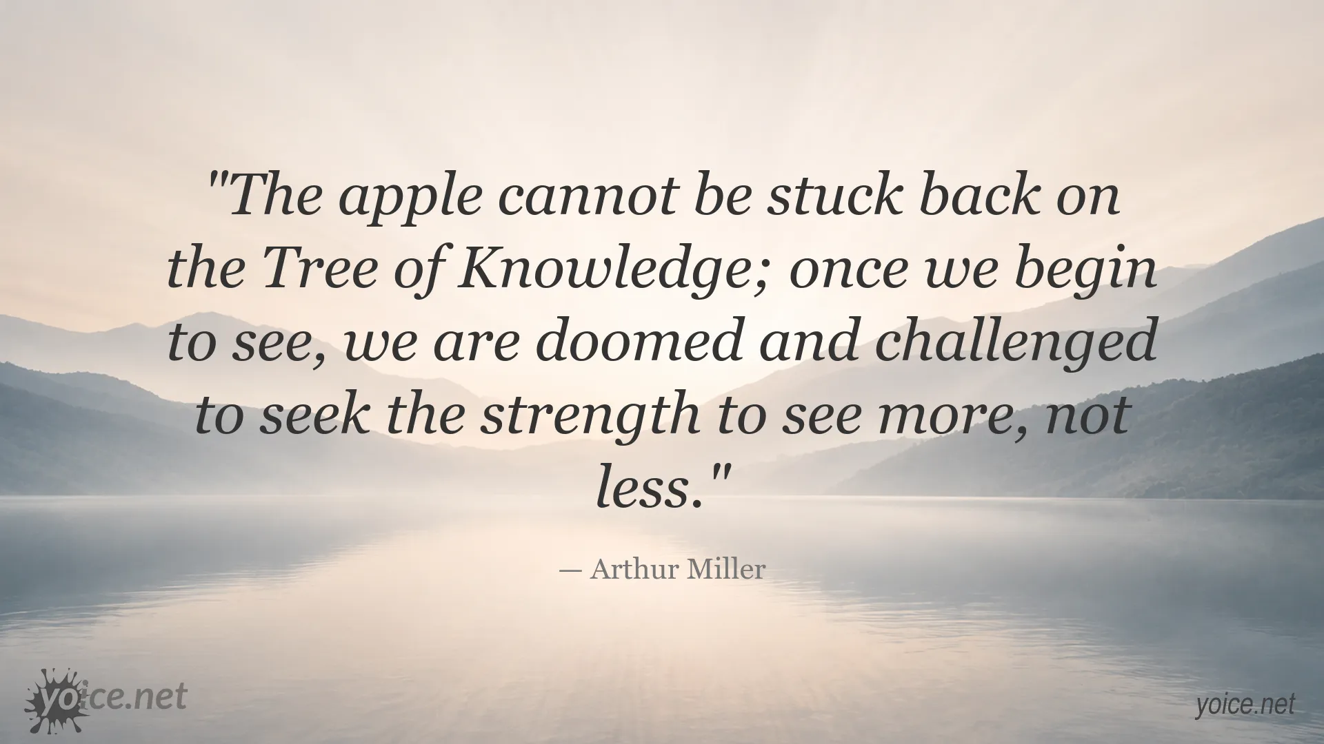 Arthur Miller quote image about knowledge and understanding