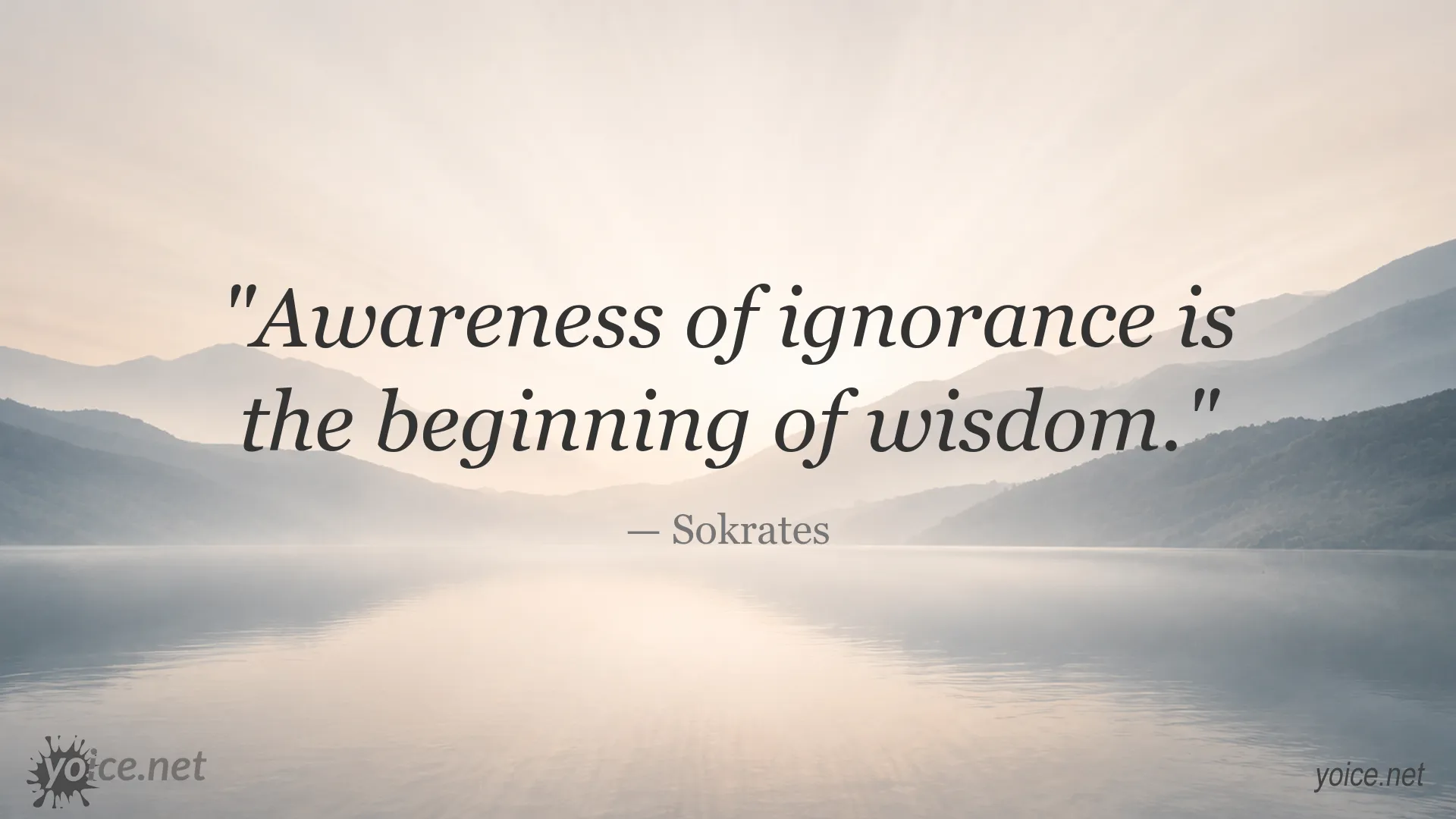 Inspirational awareness of ignorance quote image by Sokrates