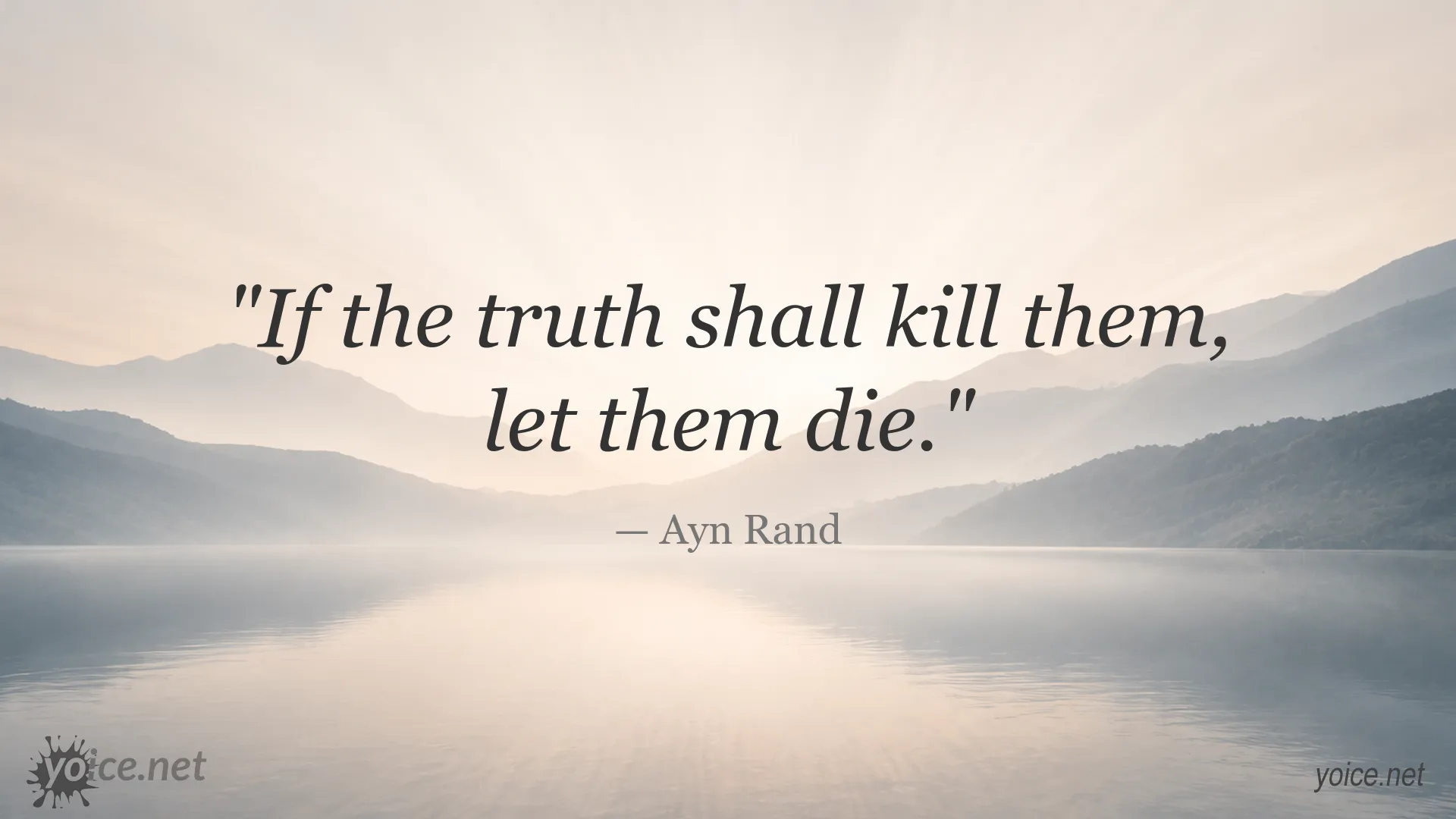 Inspirational quote image by Ayn Rand