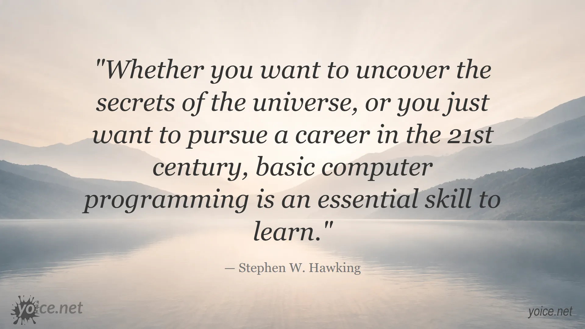 Quote on basic computer programming skills by Stephen W. Hawking