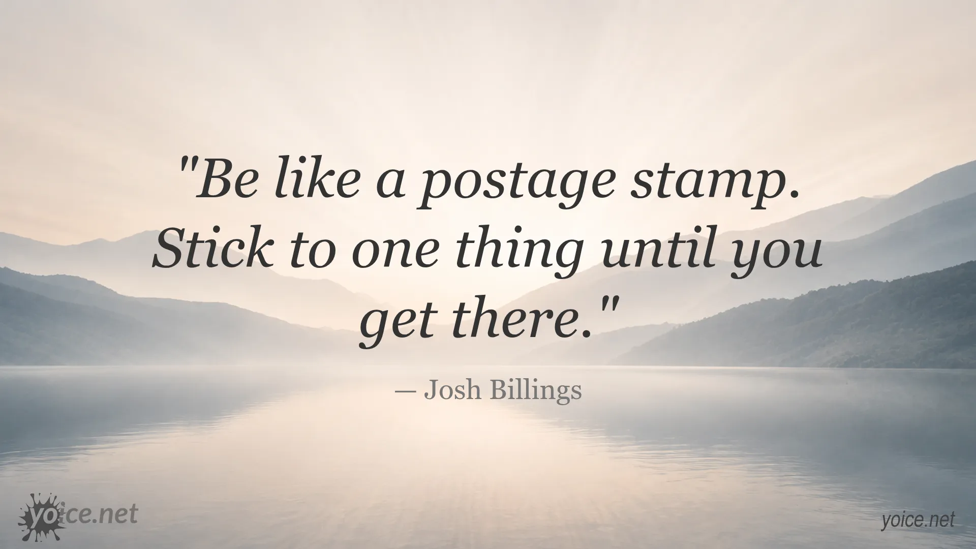 Inspirational quote by Josh Billings about perseverance and determination