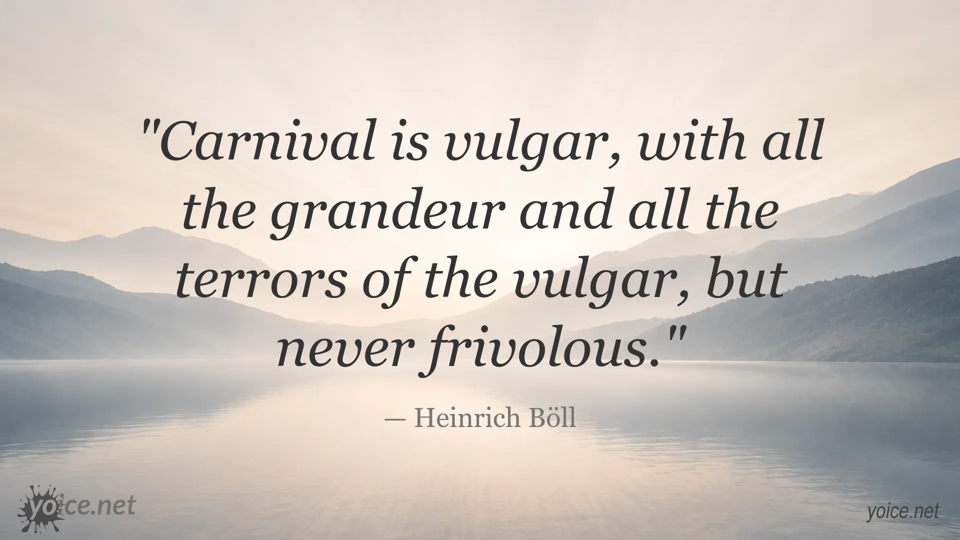 Quote image featuring Heinrich Böll