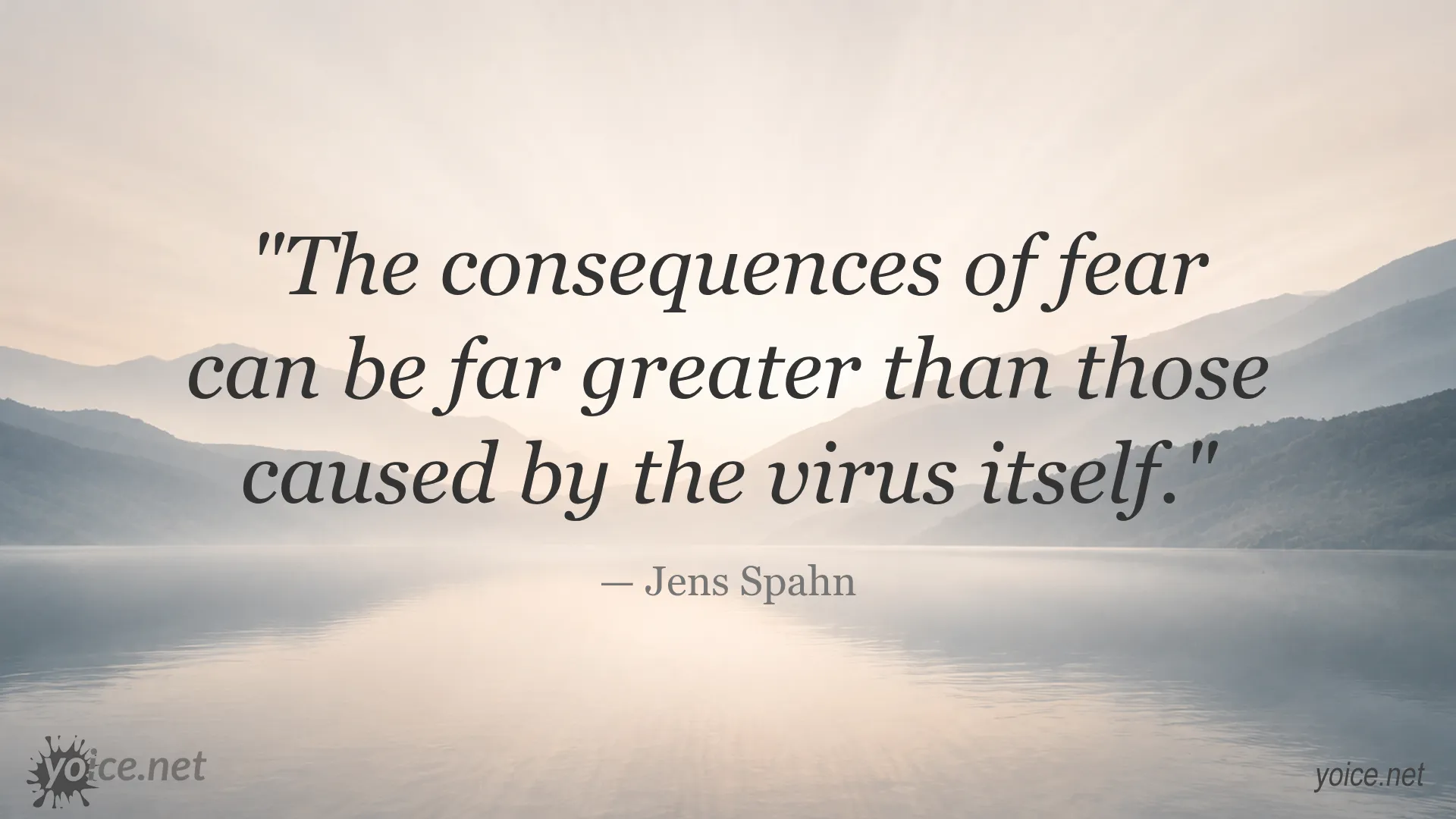 Quote by Jens Spahn about how the consequences of fear can be greater than those caused by the virus itself