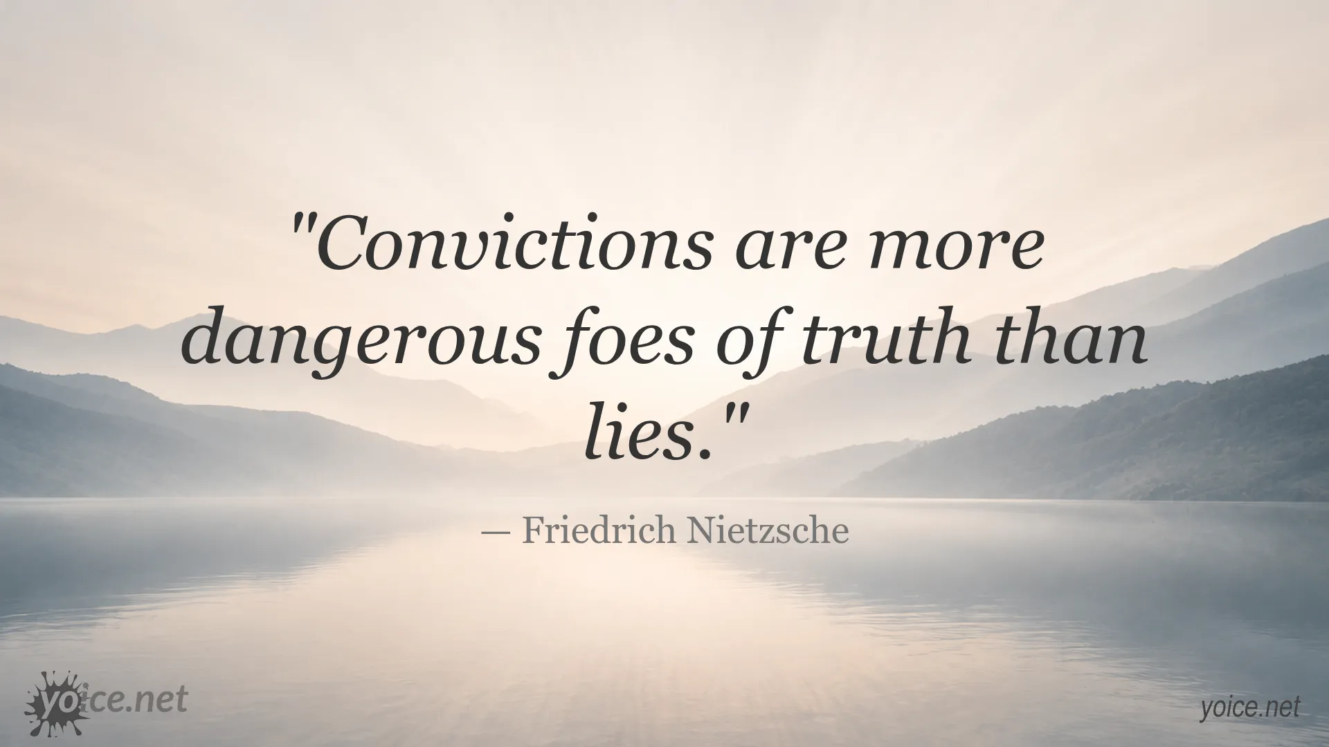 Friedrich Nietzsche quote about convictions and truth