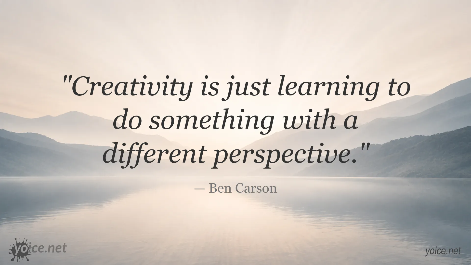 Ben Carson quote image about viewing creativity from a different perspective