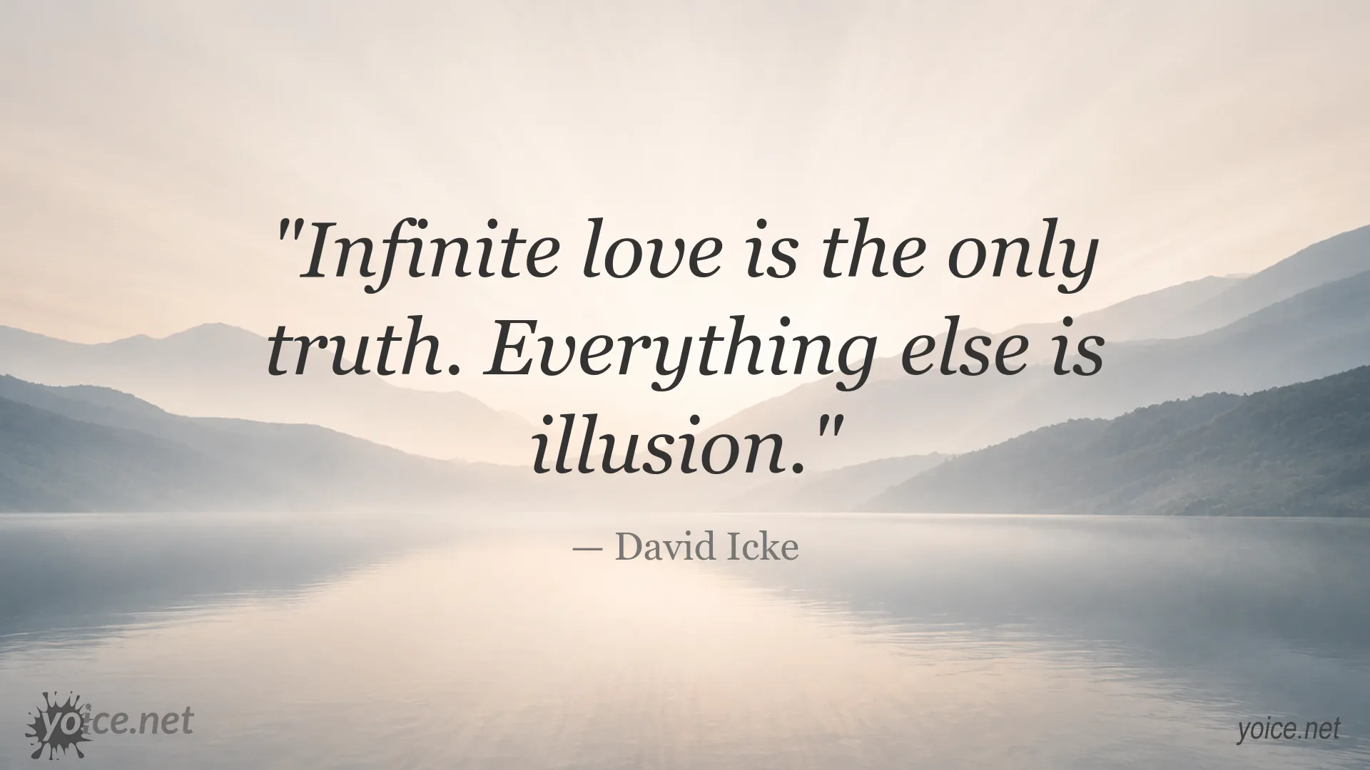 Inspirational David Icke quote image about love and truth