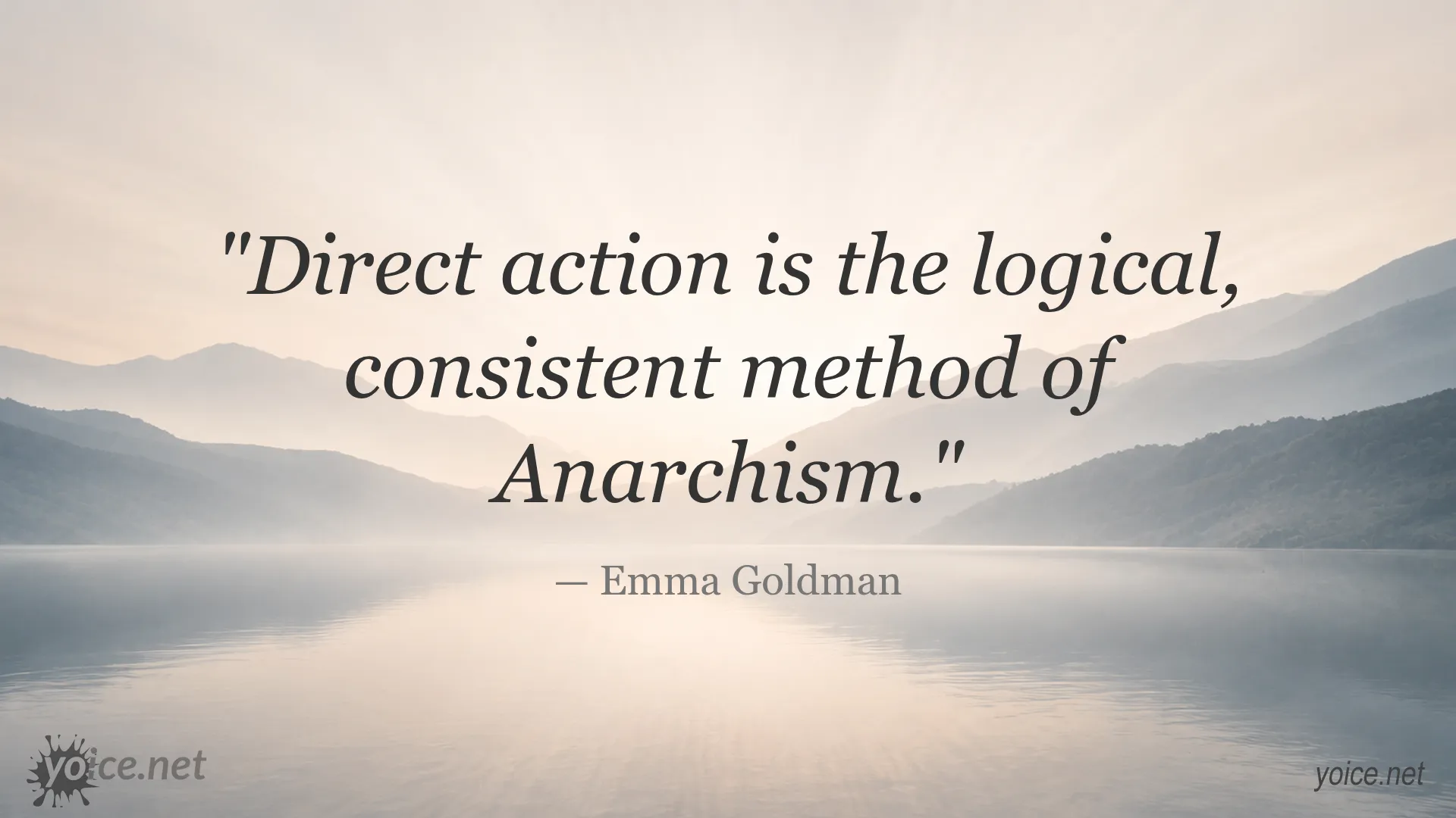 Emma Goldman quote graphic about direct action and anarchism