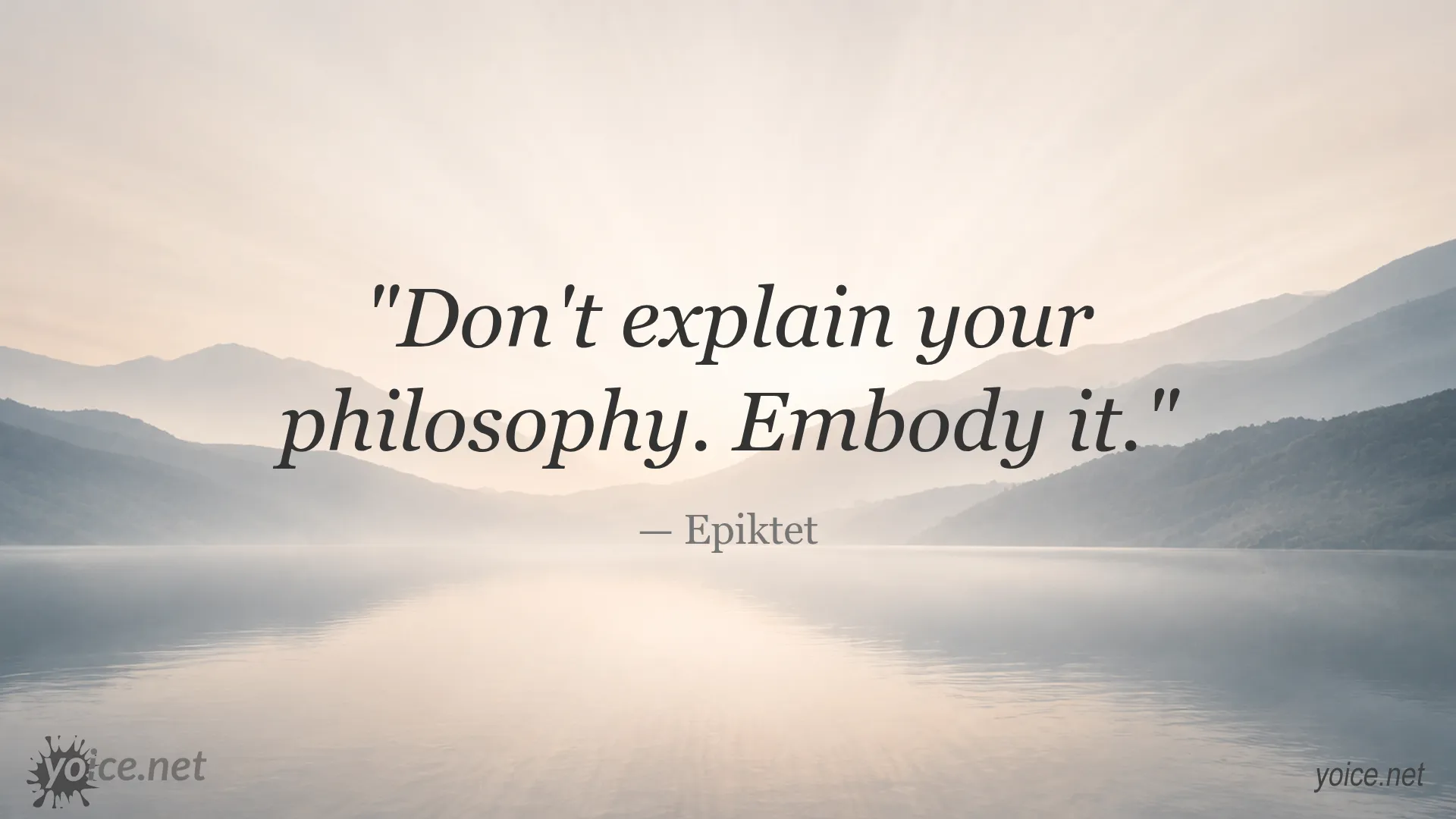 Inspirational philosophy quote image attributed to Epiktet