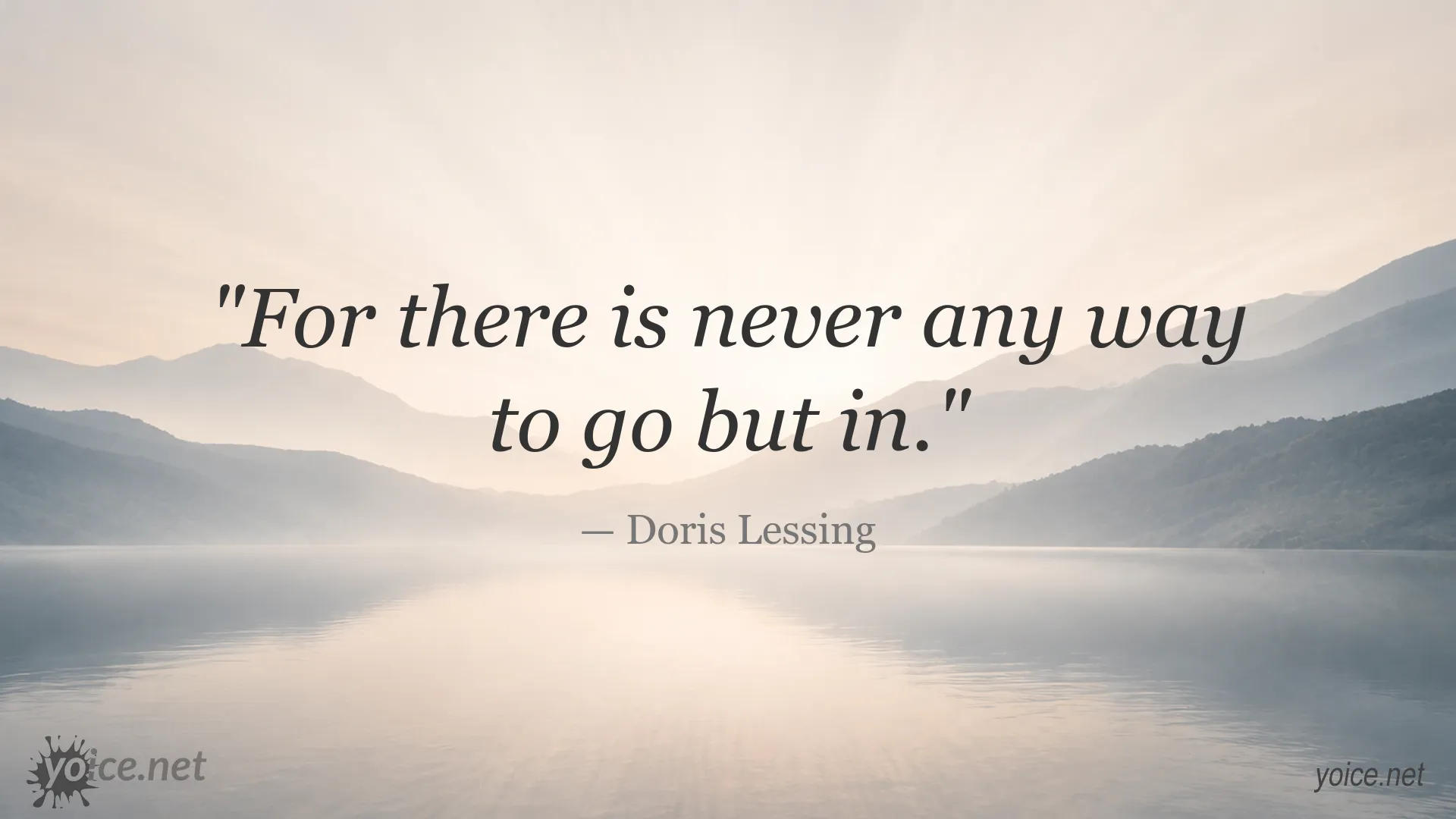 Doris Lessing quote image about the path inward