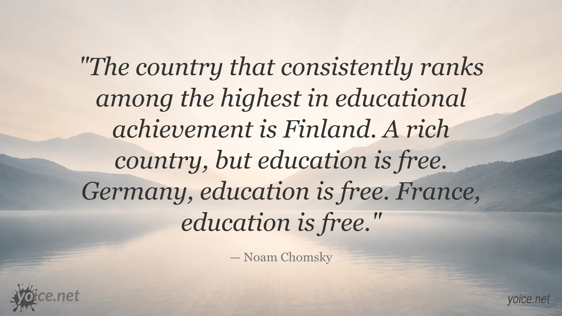 Noam Chomsky quote about education in wealthy countries