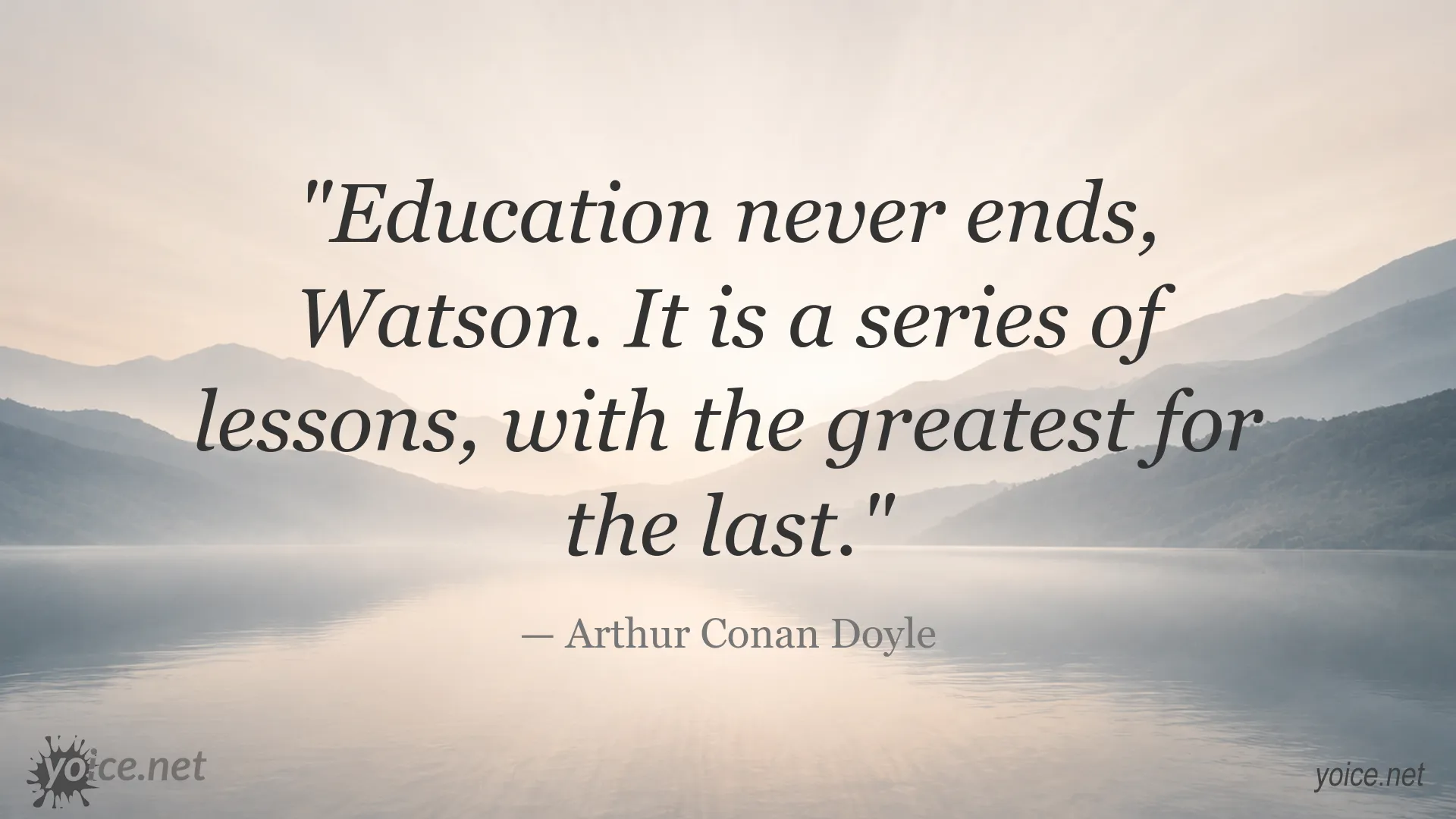 Inspirational education quote by Arthur Conan Doyle