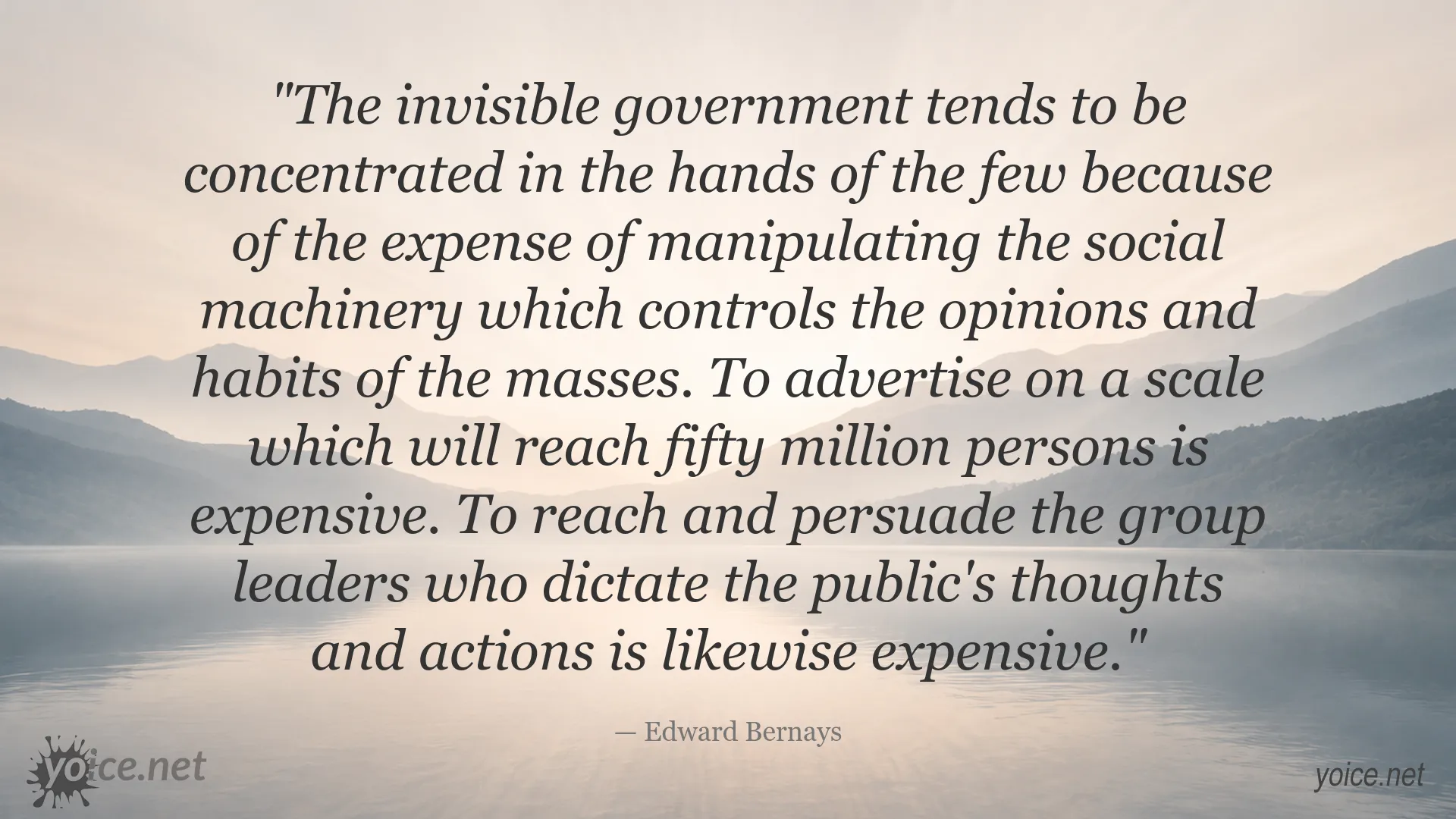 Edward Bernays quote about invisible government and public opinion