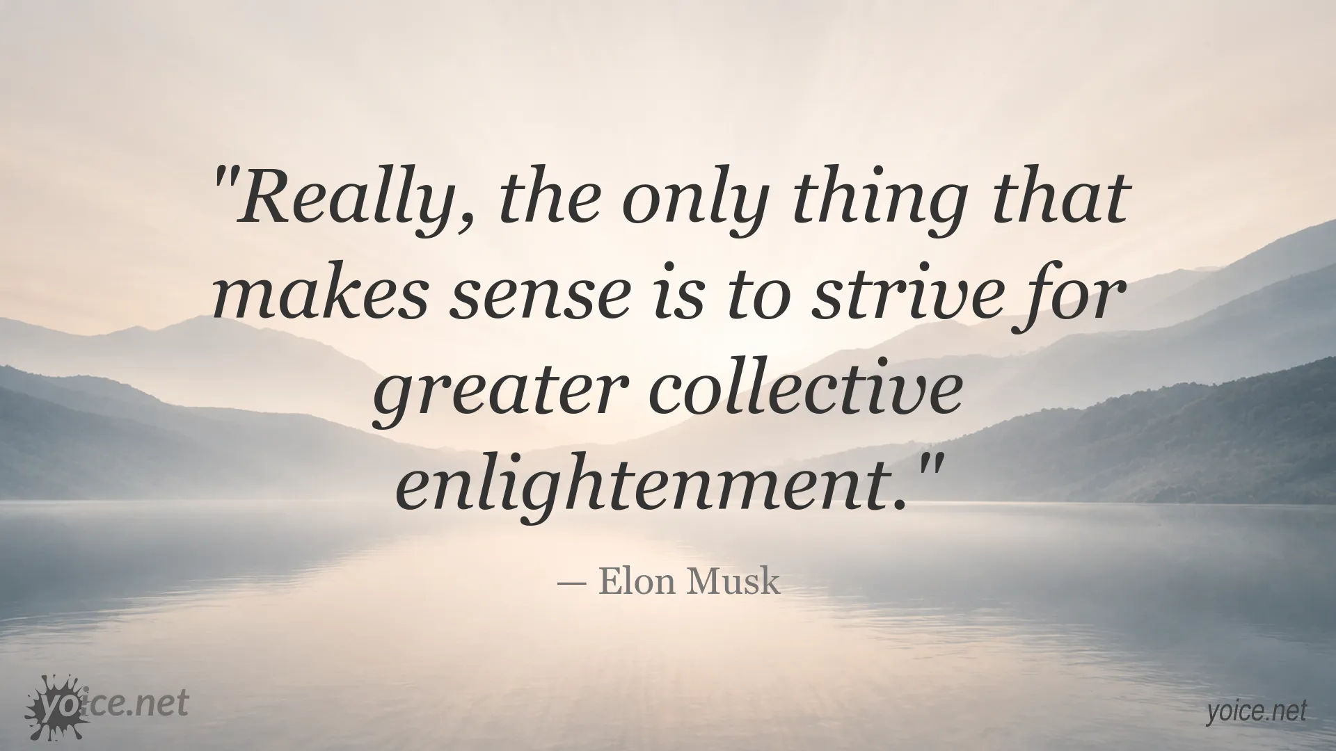 Elon Musk quote about striving for greater collective enlightenment