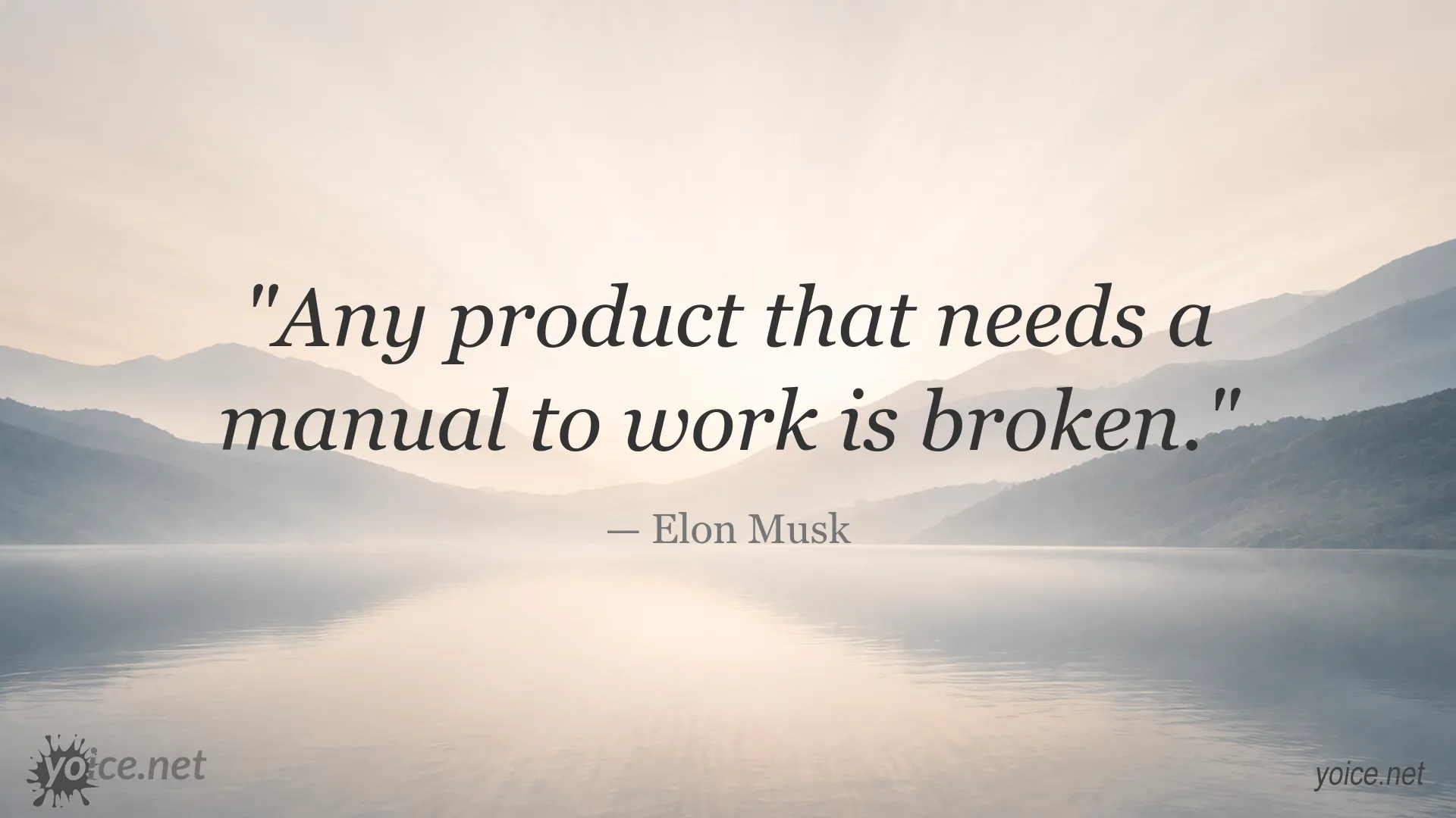 Elon Musk quote about product design and usability