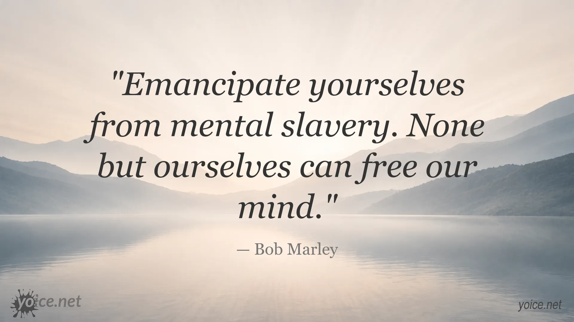 Bob Marley quote about mental freedom and breaking free from limiting thoughts
