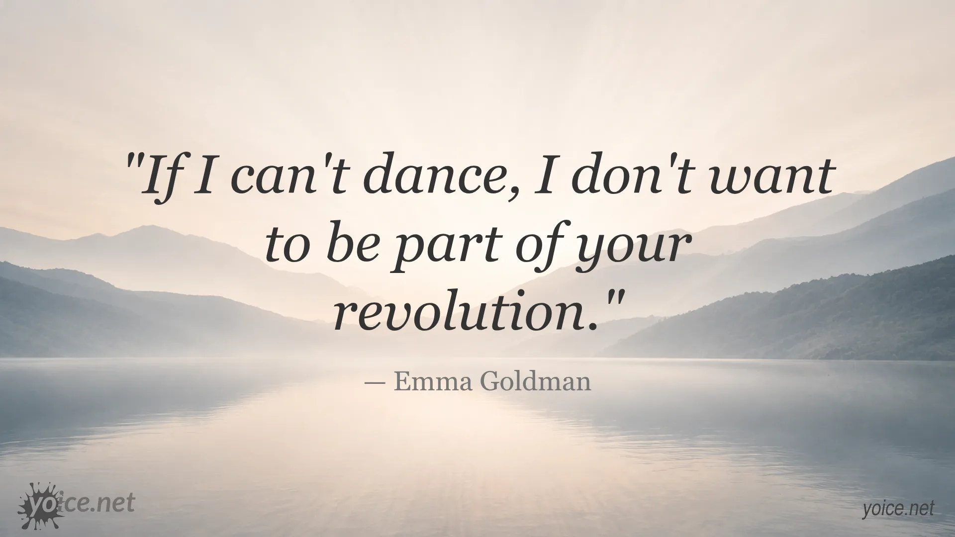 Emma Goldman quote about dance and revolution