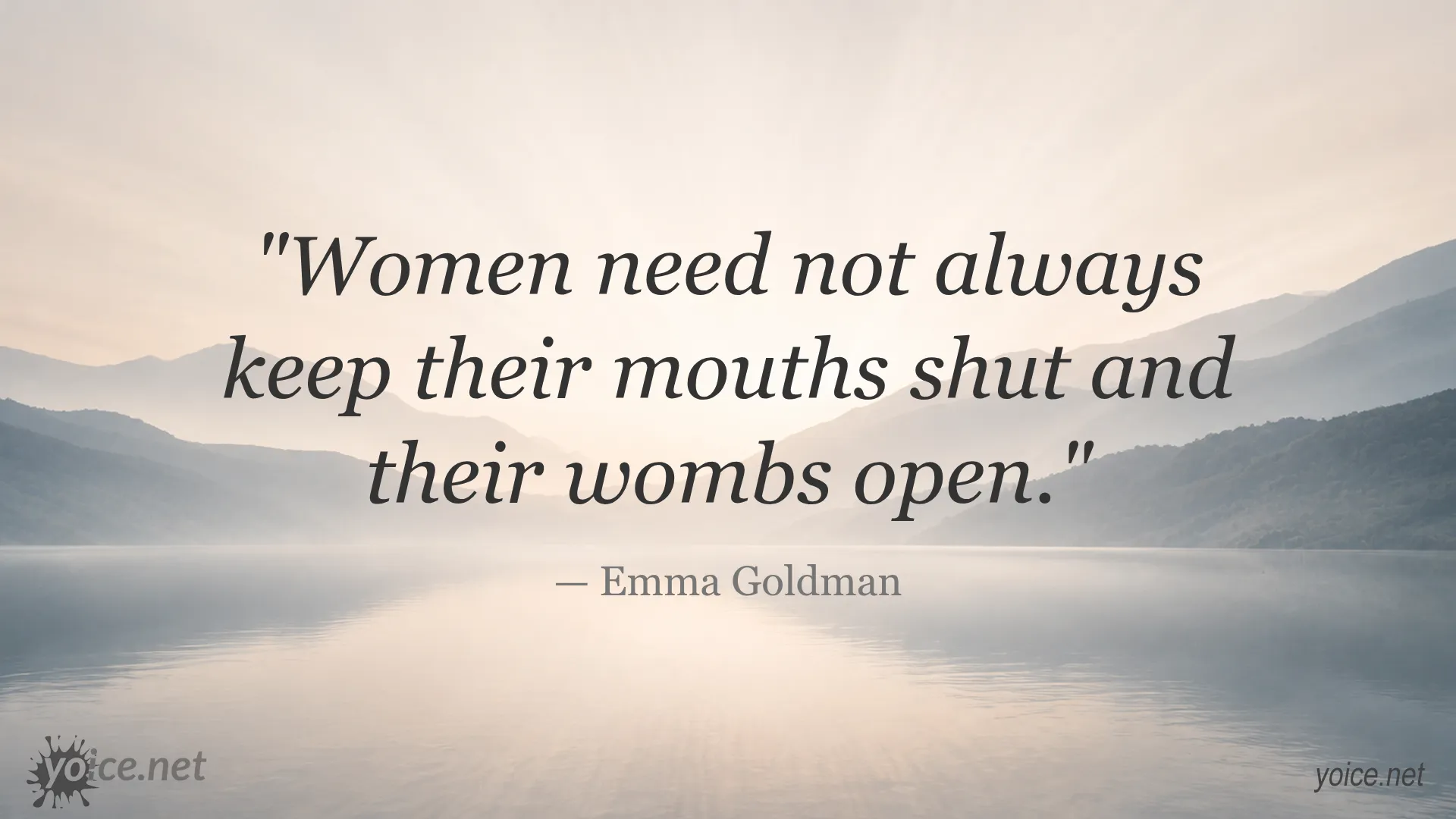Emma Goldman quote about women, freedom, and equality