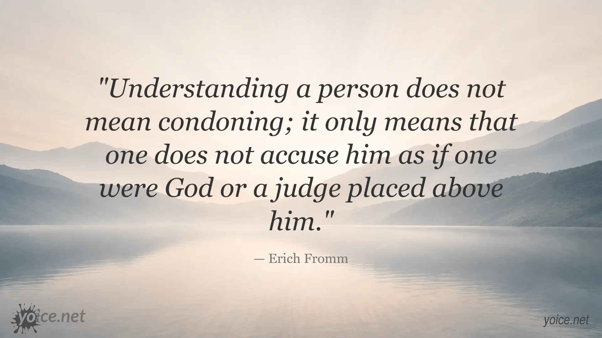 Erich Fromm quote image about understanding a person