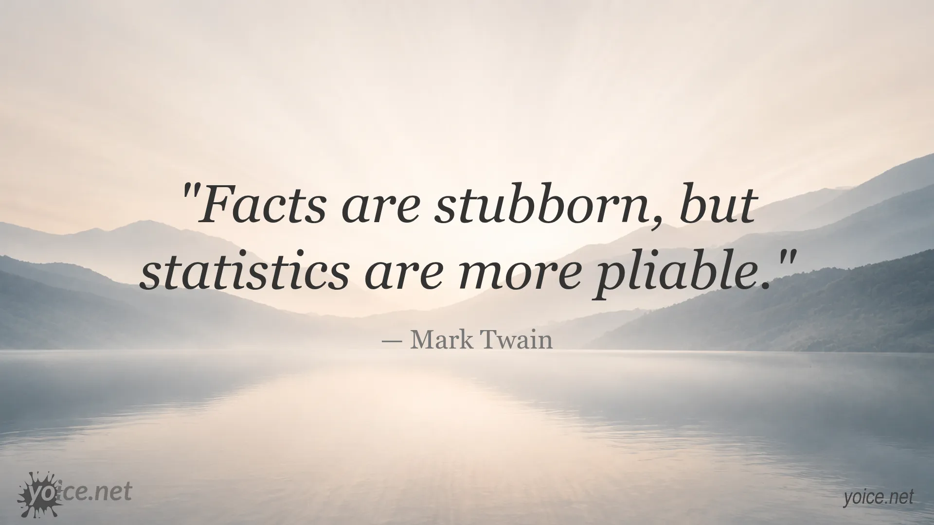 Mark Twain quote image about facts and statistics