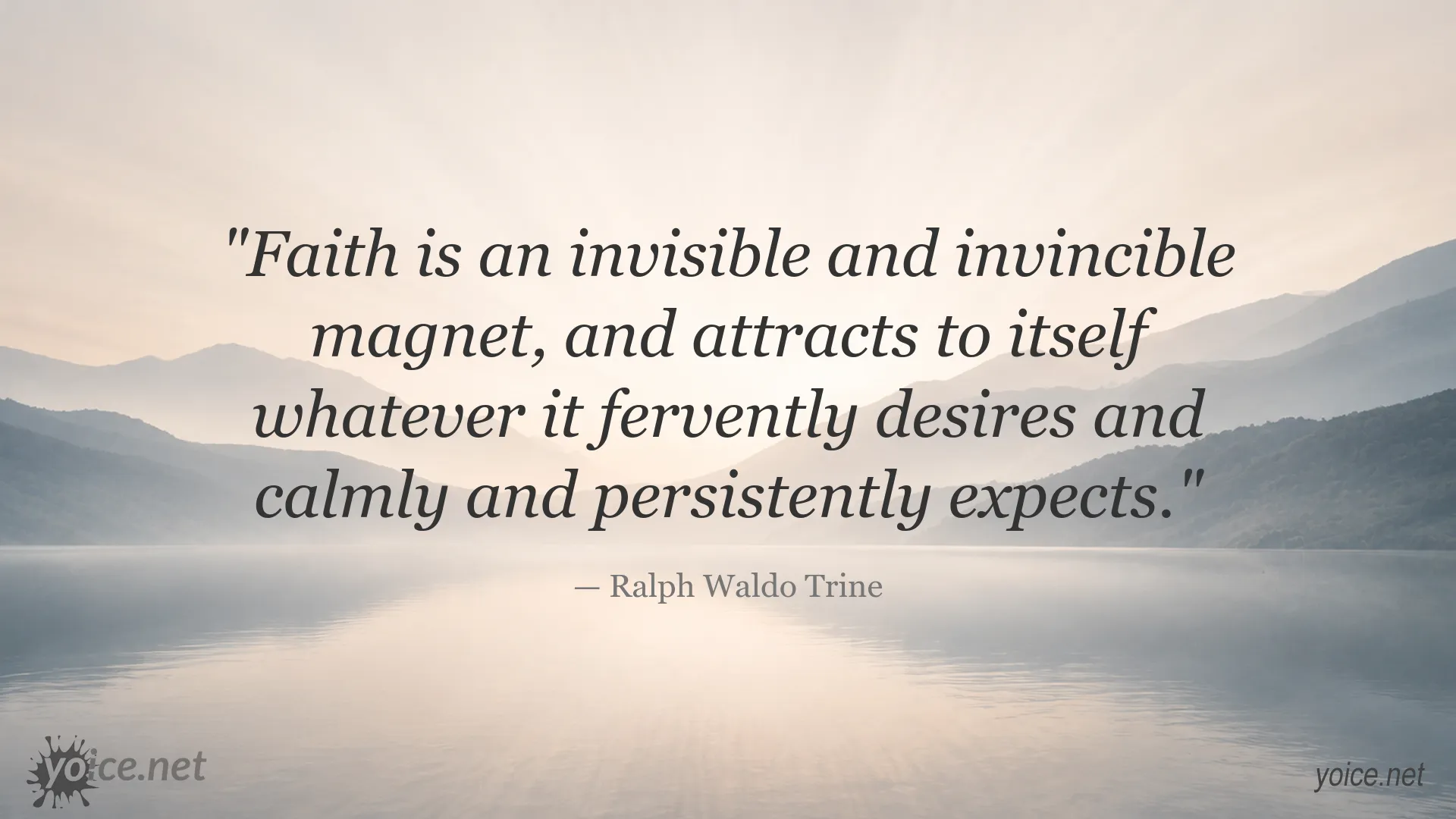 Inspirational faith quote image by Ralph Waldo Trine