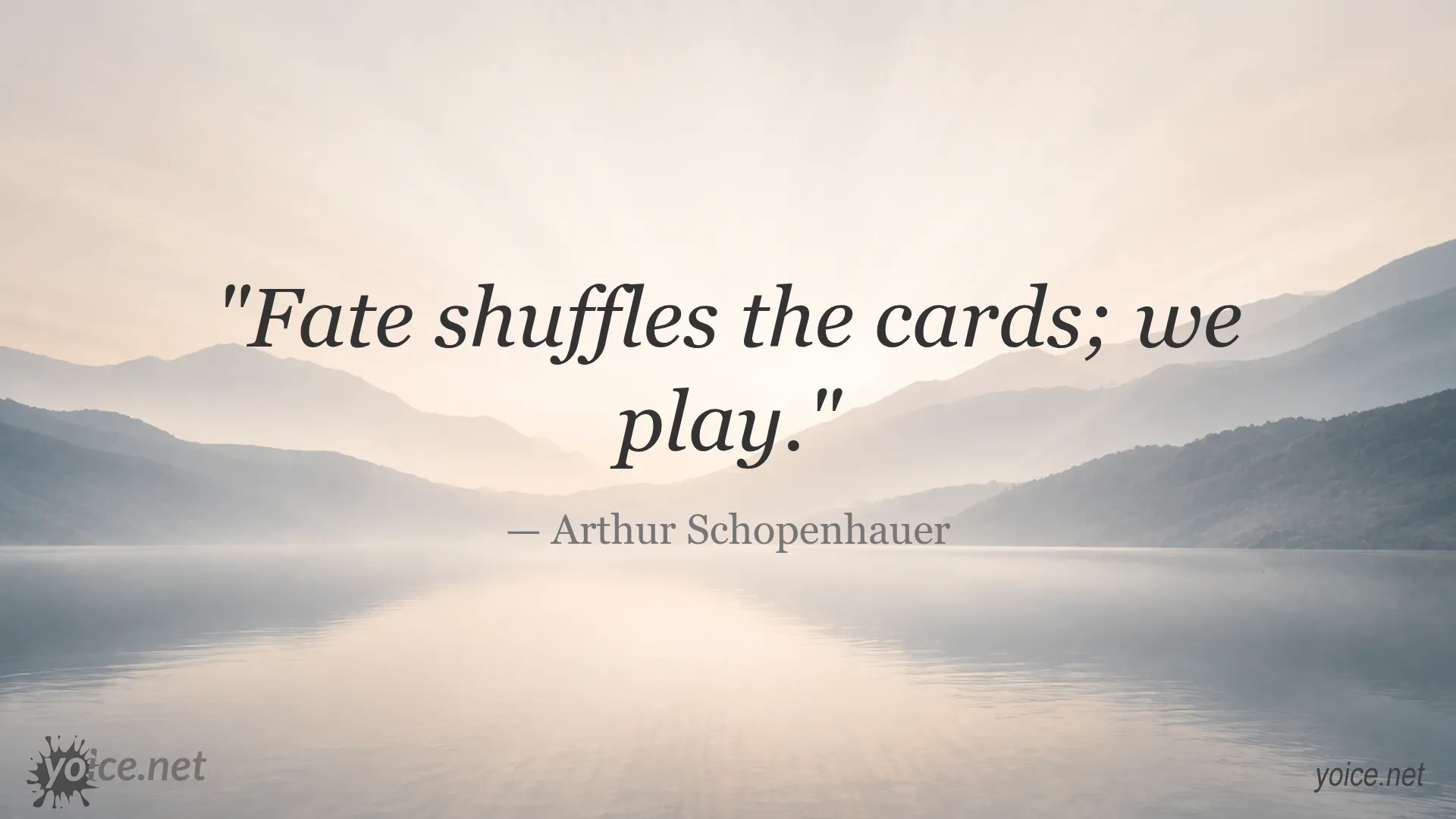 Inspirational quote by Arthur Schopenhauer about fate and life