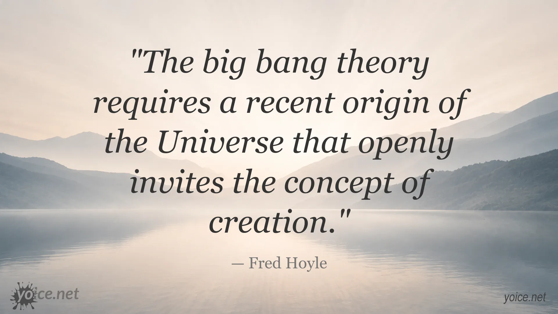 Fred Hoyle quote image about the Big Bang theory and creation
