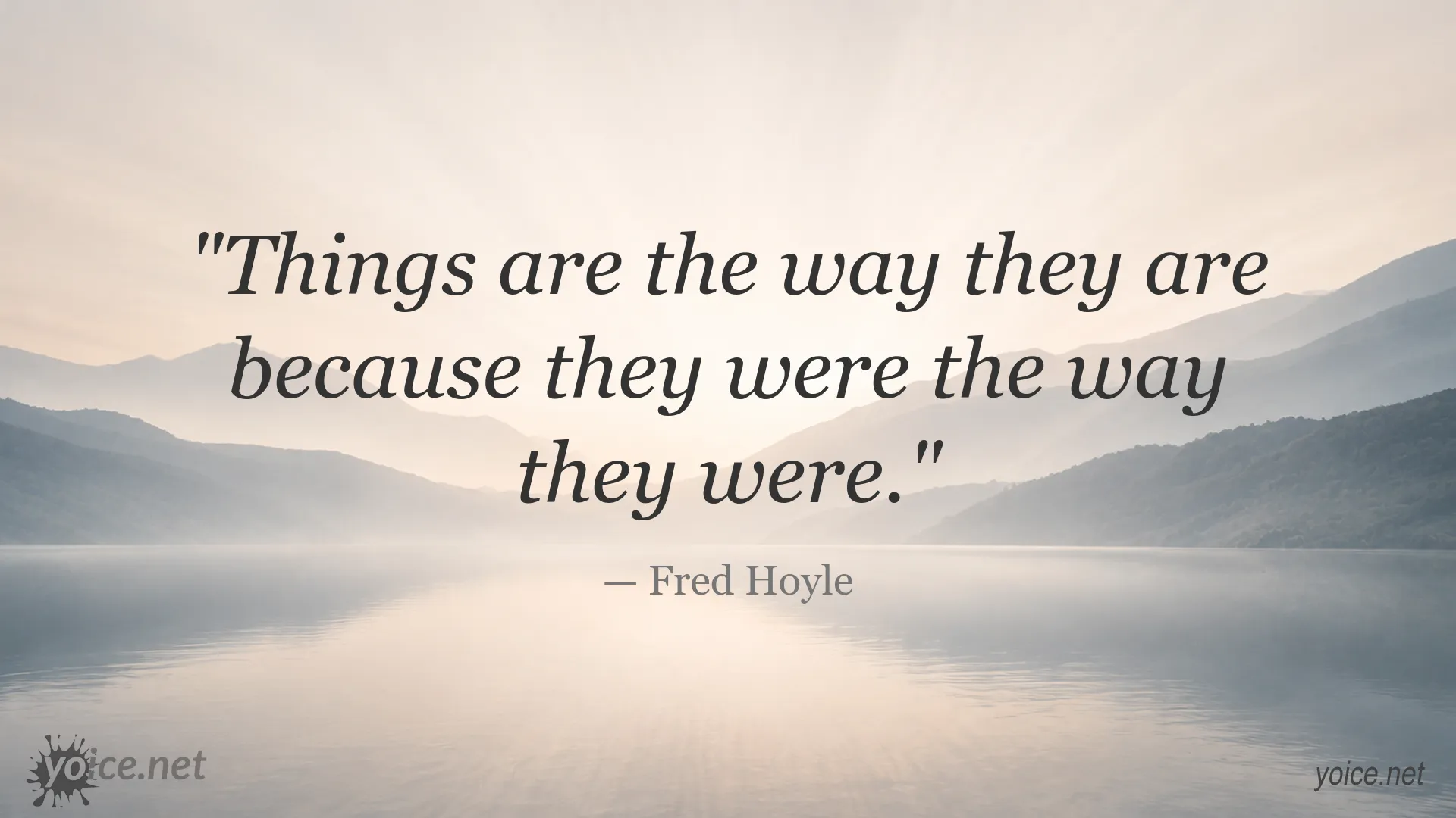 Inspirational quote image featuring Fred Hoyle