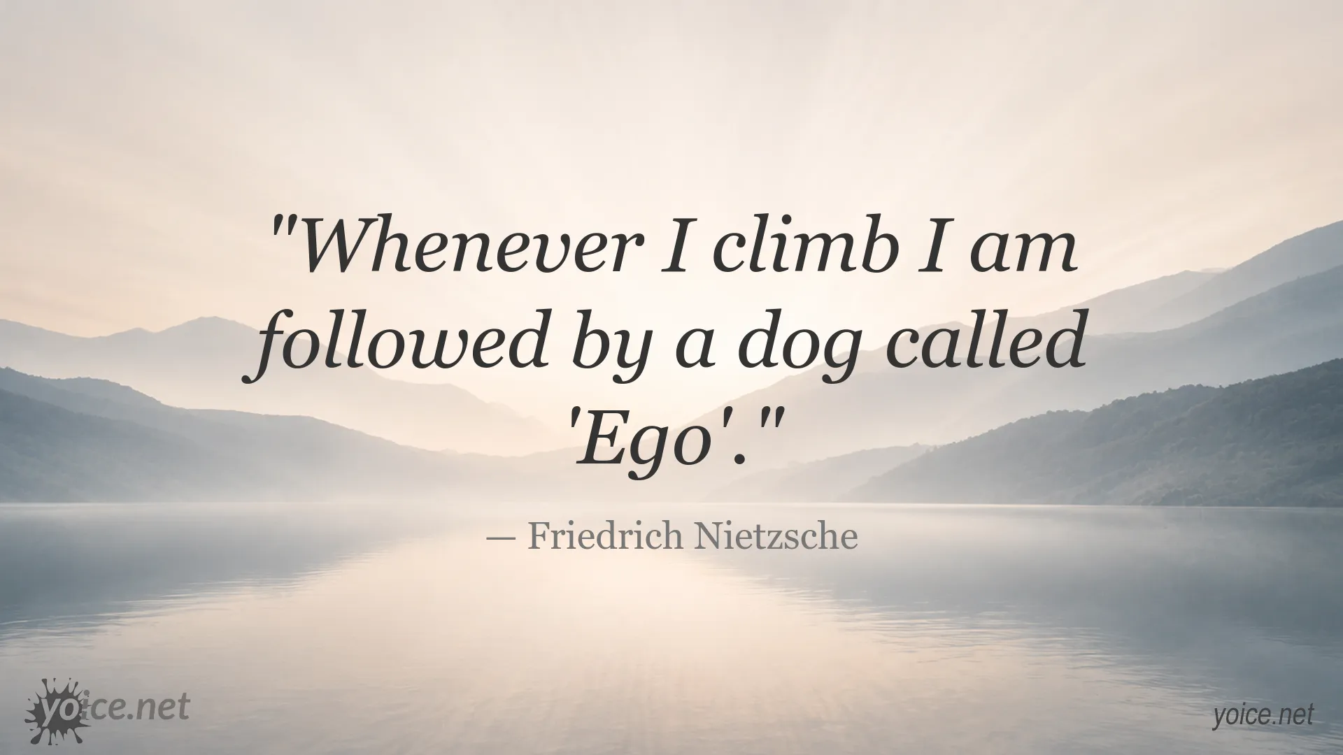Inspirational quote image by Friedrich Nietzsche about ego and personal growth