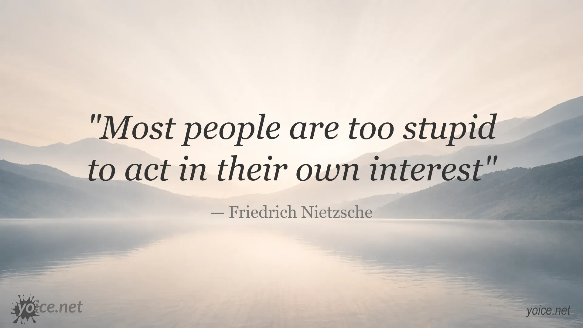 Friedrich Nietzsche quote image about human reason and interest