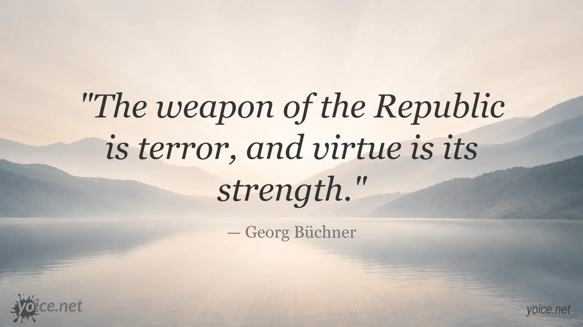 Quote by Georg Büchner about terror and virtue