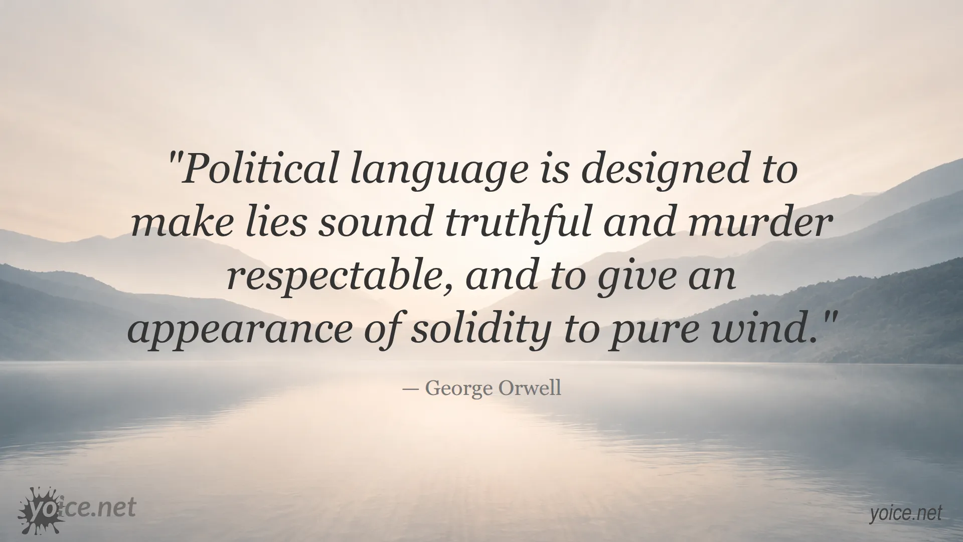 Quote about political language by George Orwell