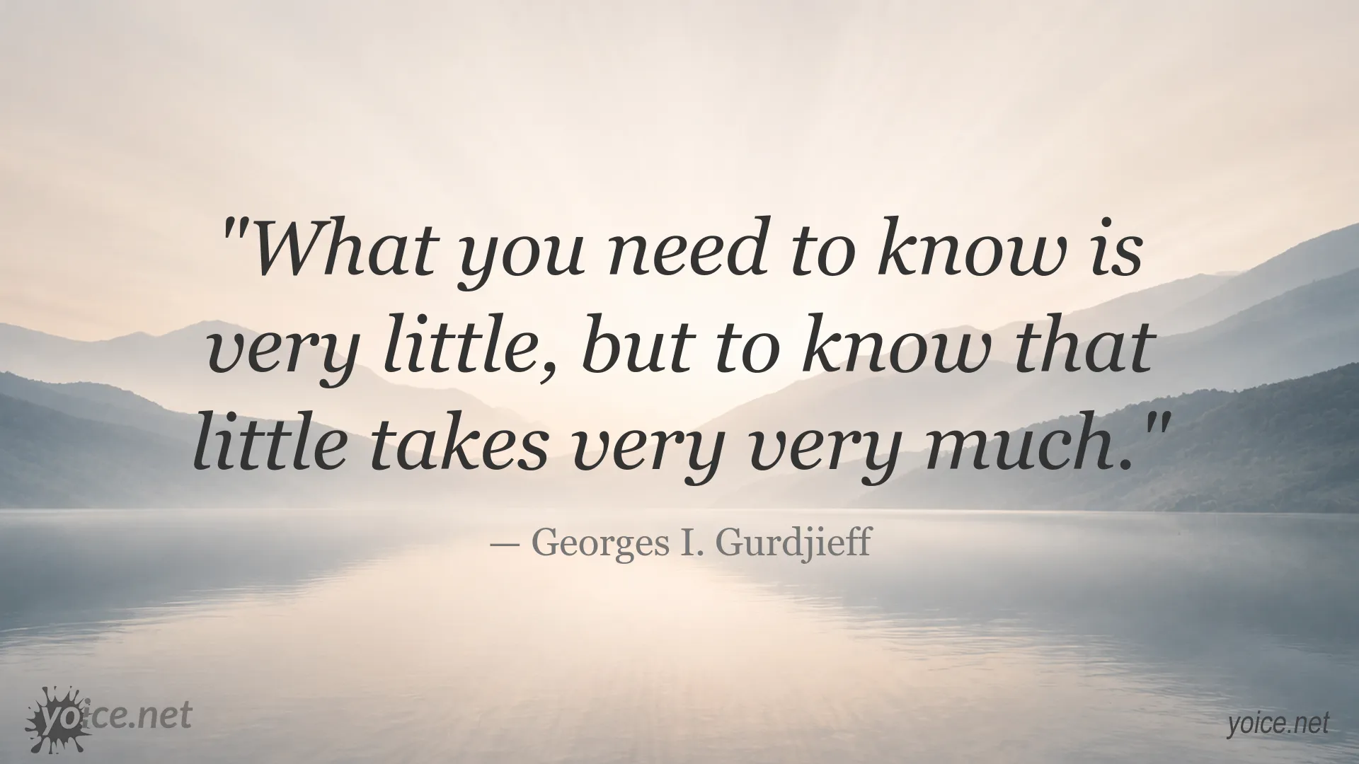 Georges I. Gurdjieff quote about knowledge and understanding