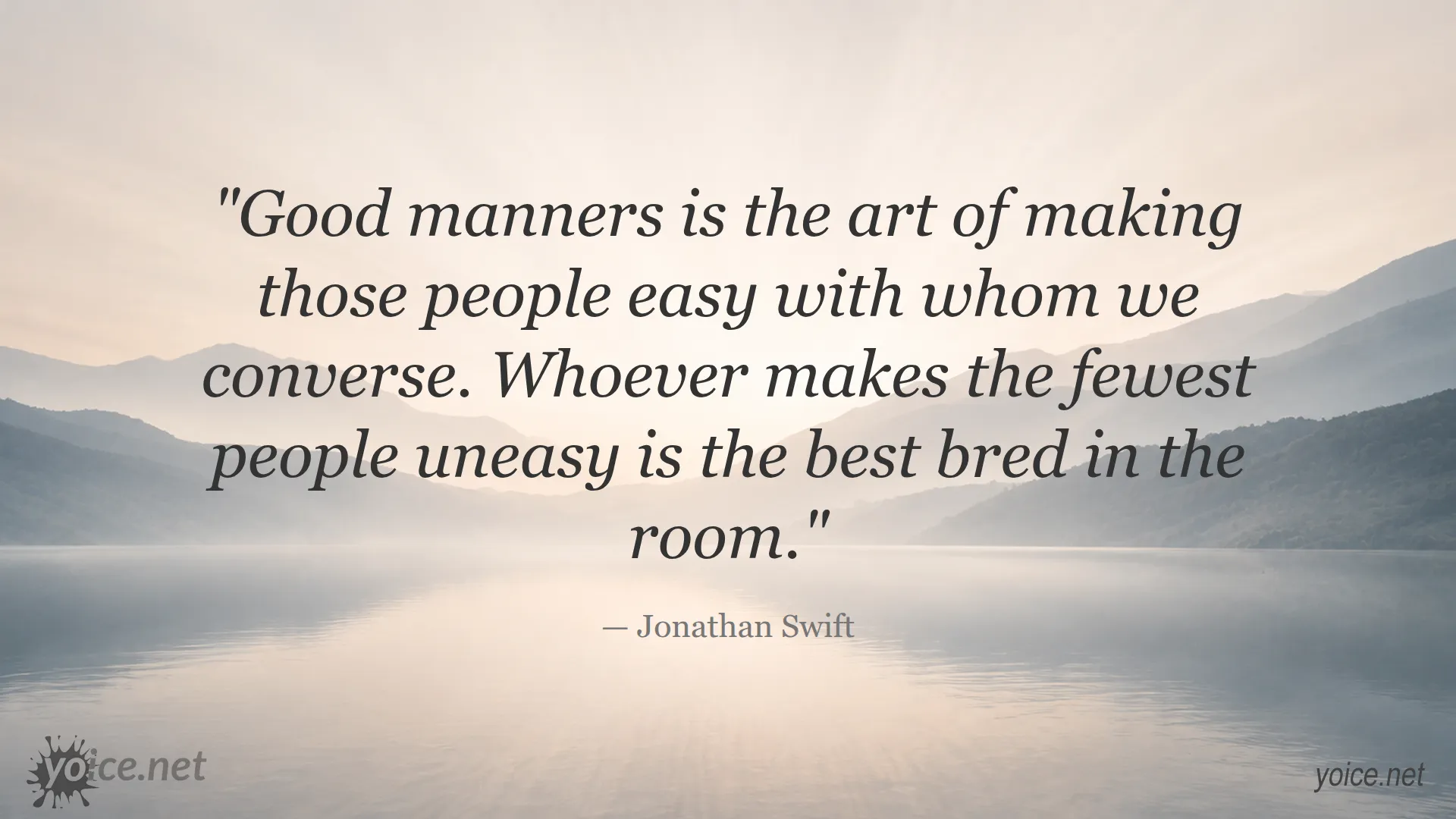 Good manners and politeness quote by Jonathan Swift