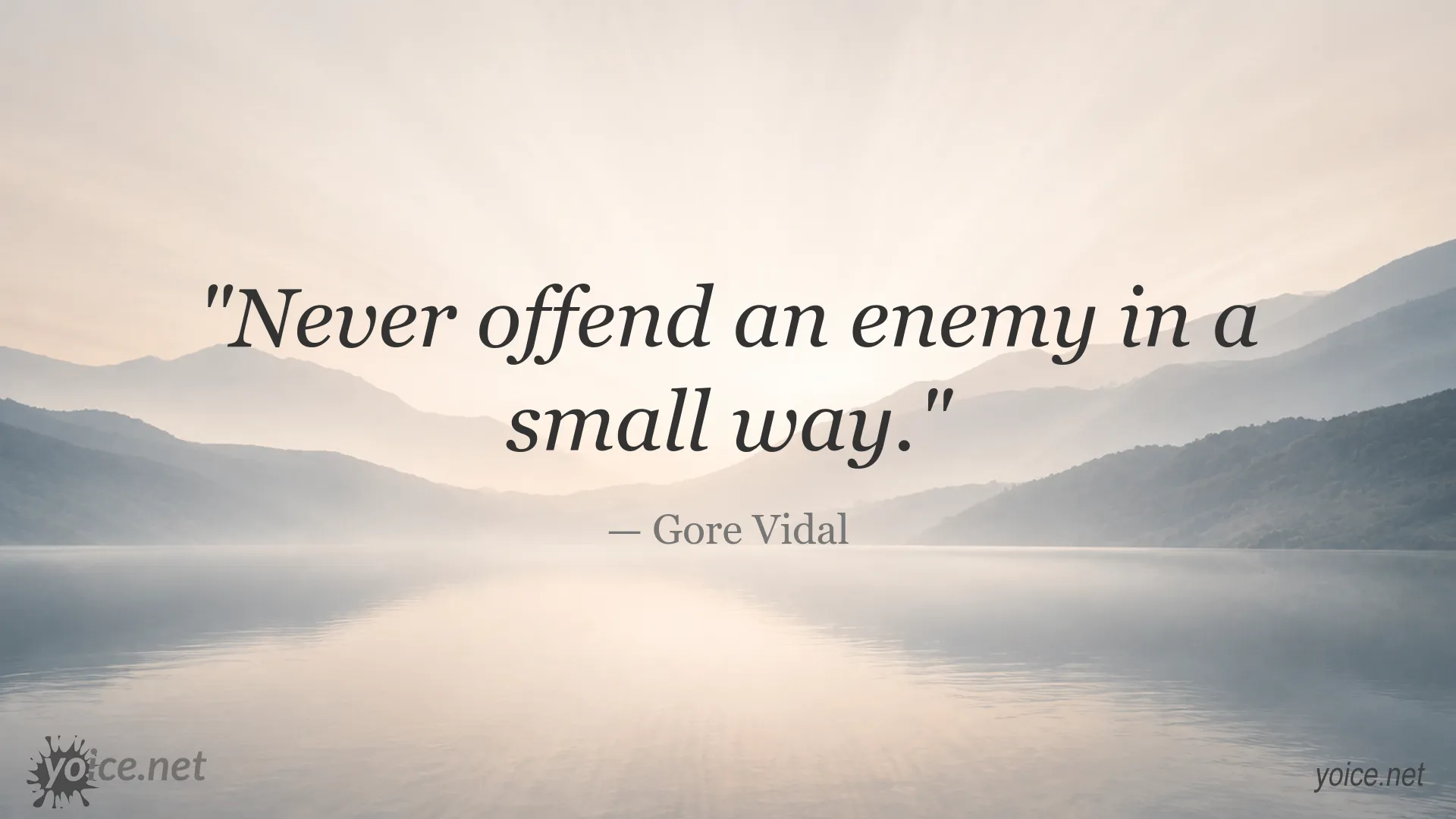 Inspirational quote image attributed to Gore Vidal