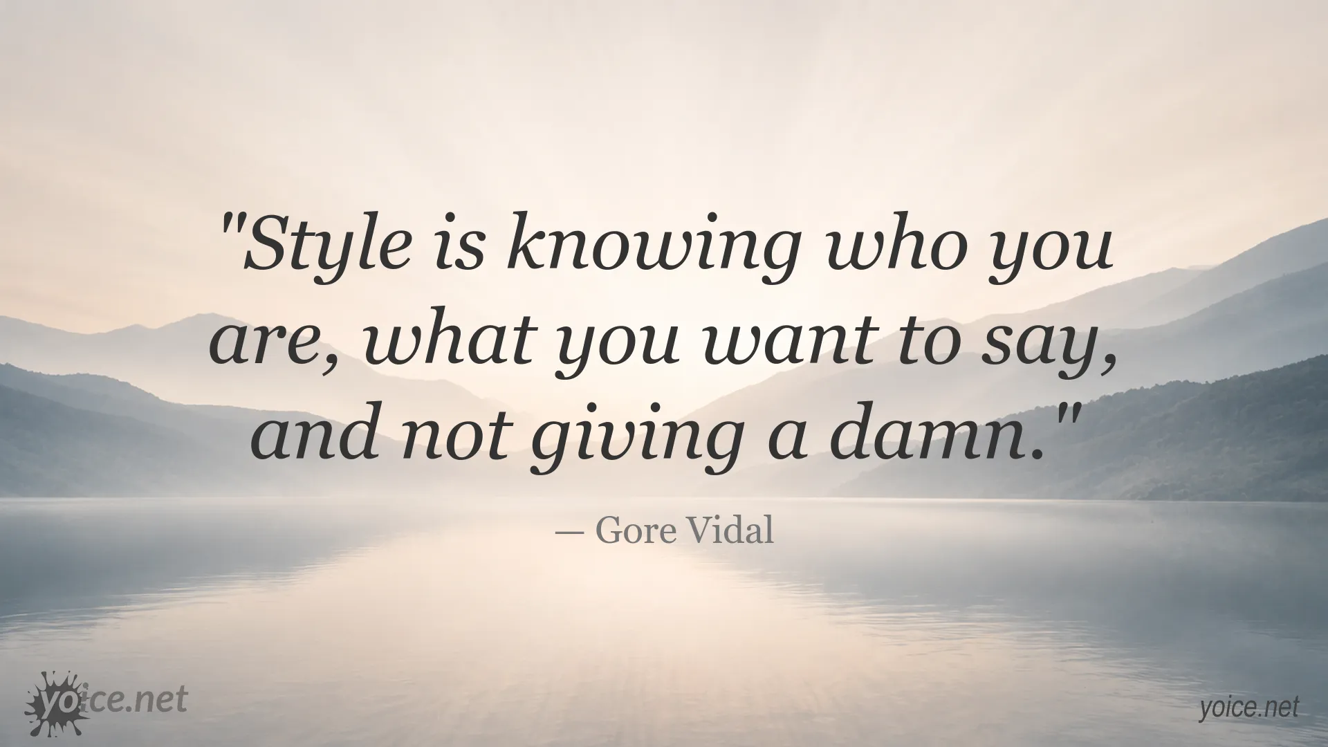 Gore Vidal quote image about style and authenticity