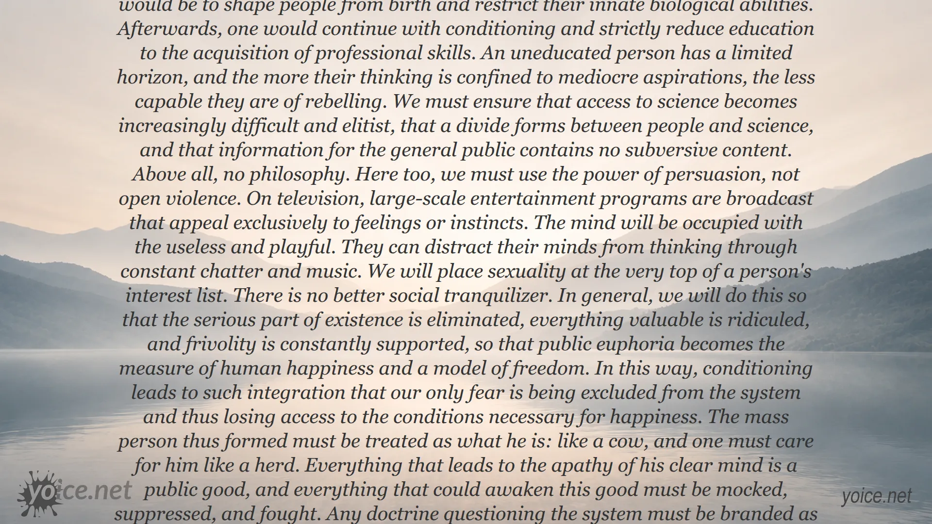 Quote by Günther Anders about the power of collective conditioning and social control
