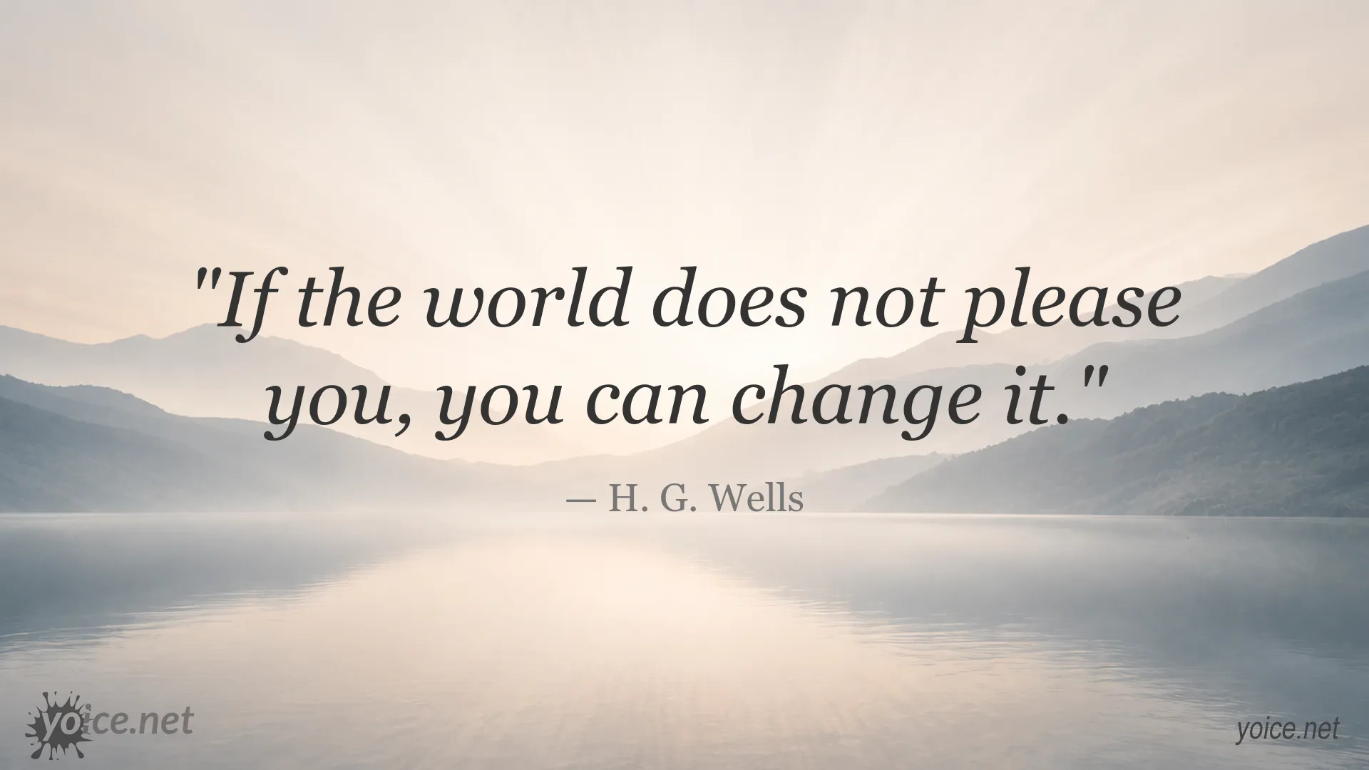 Inspirational quote image featuring H. G. Wells
