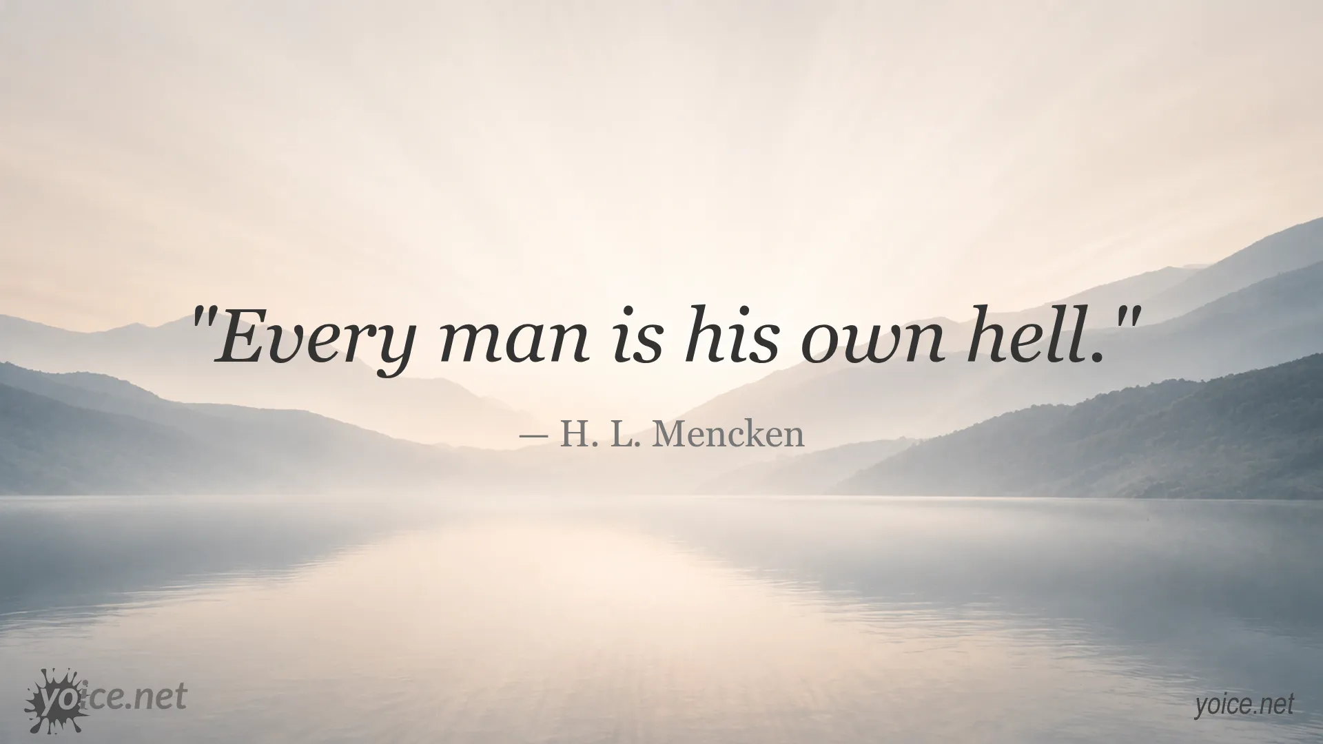 Inspirational quote image featuring H. L. Mencken