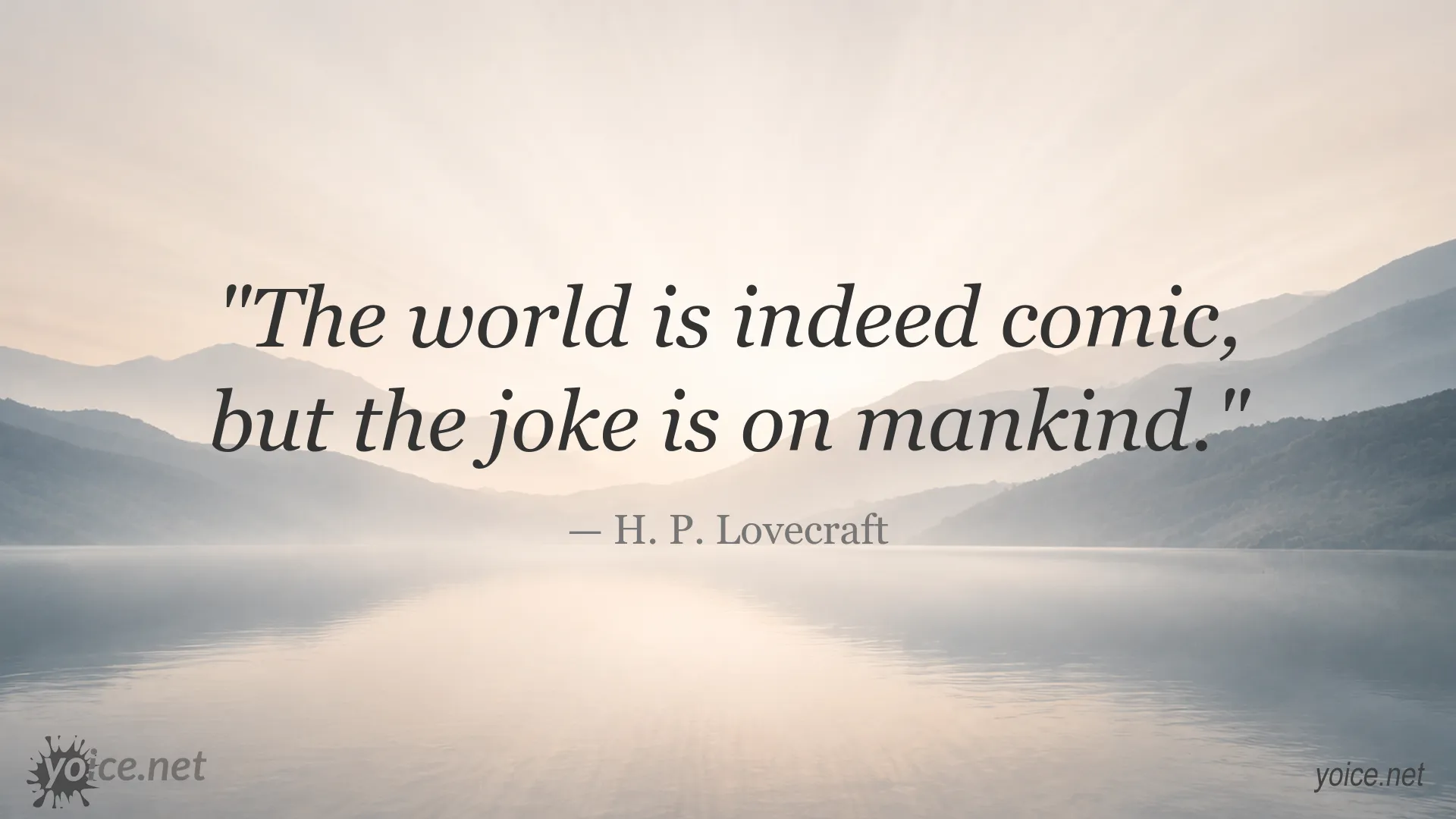 Quote image featuring H. P. Lovecraft