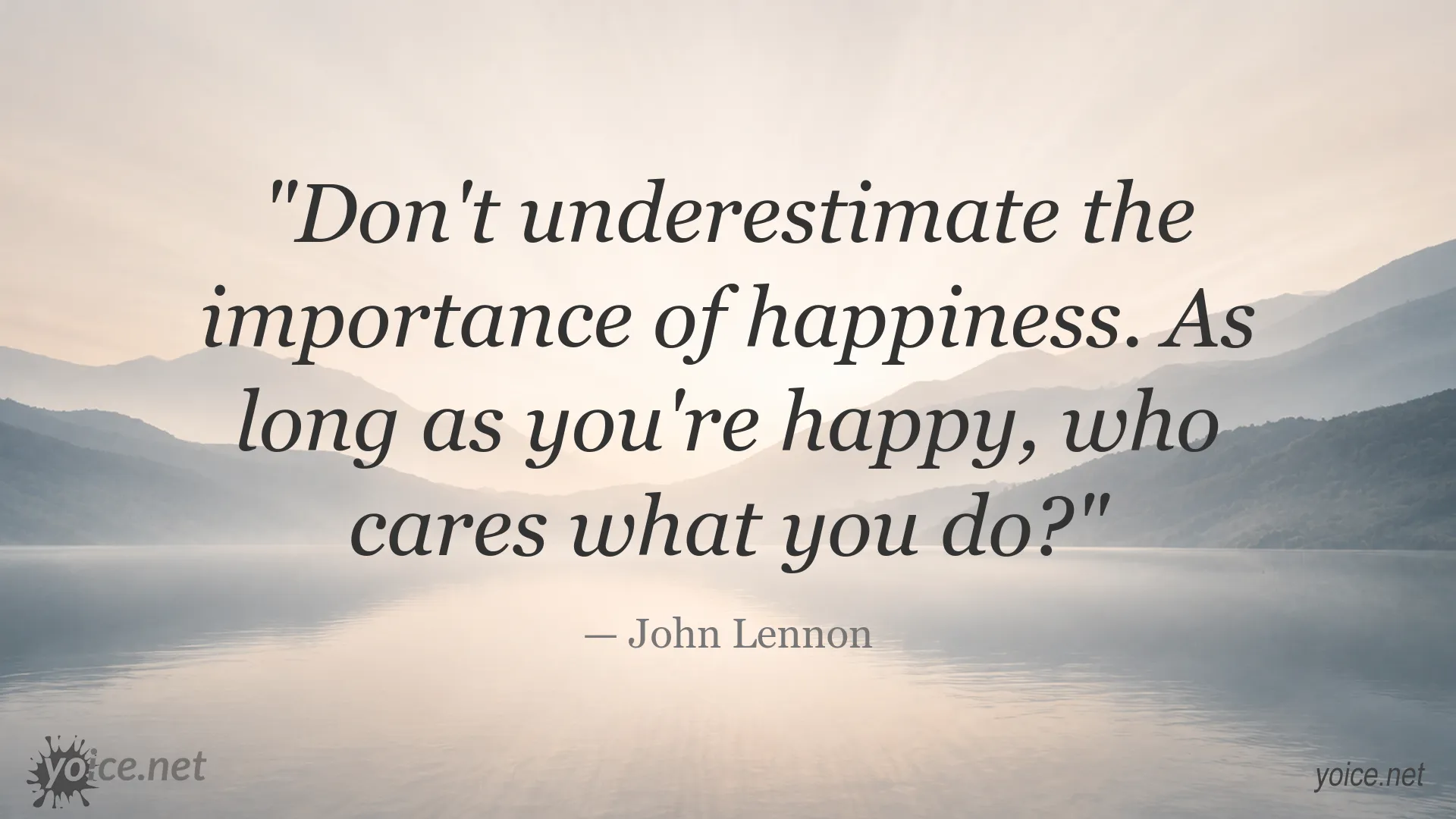 Happiness and contentment quote by John Lennon